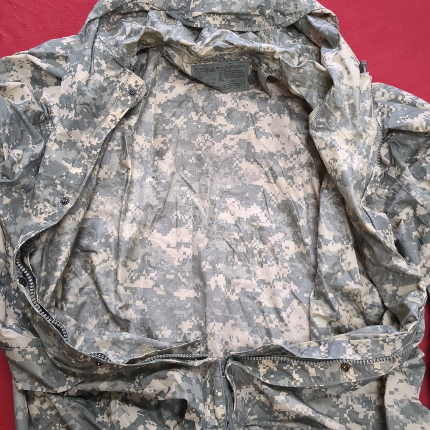 US Army Large Improved Wet Weather Top Parka 8415-01-527-4616 Used (fb16-ALP20)