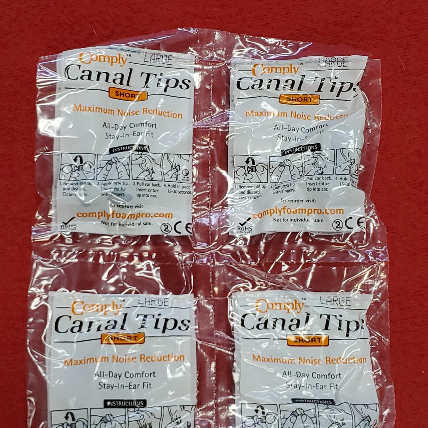 NOS - Lot of 6 - Large Canal Tips Invisio M3h X5 Headsets (LCT-L)