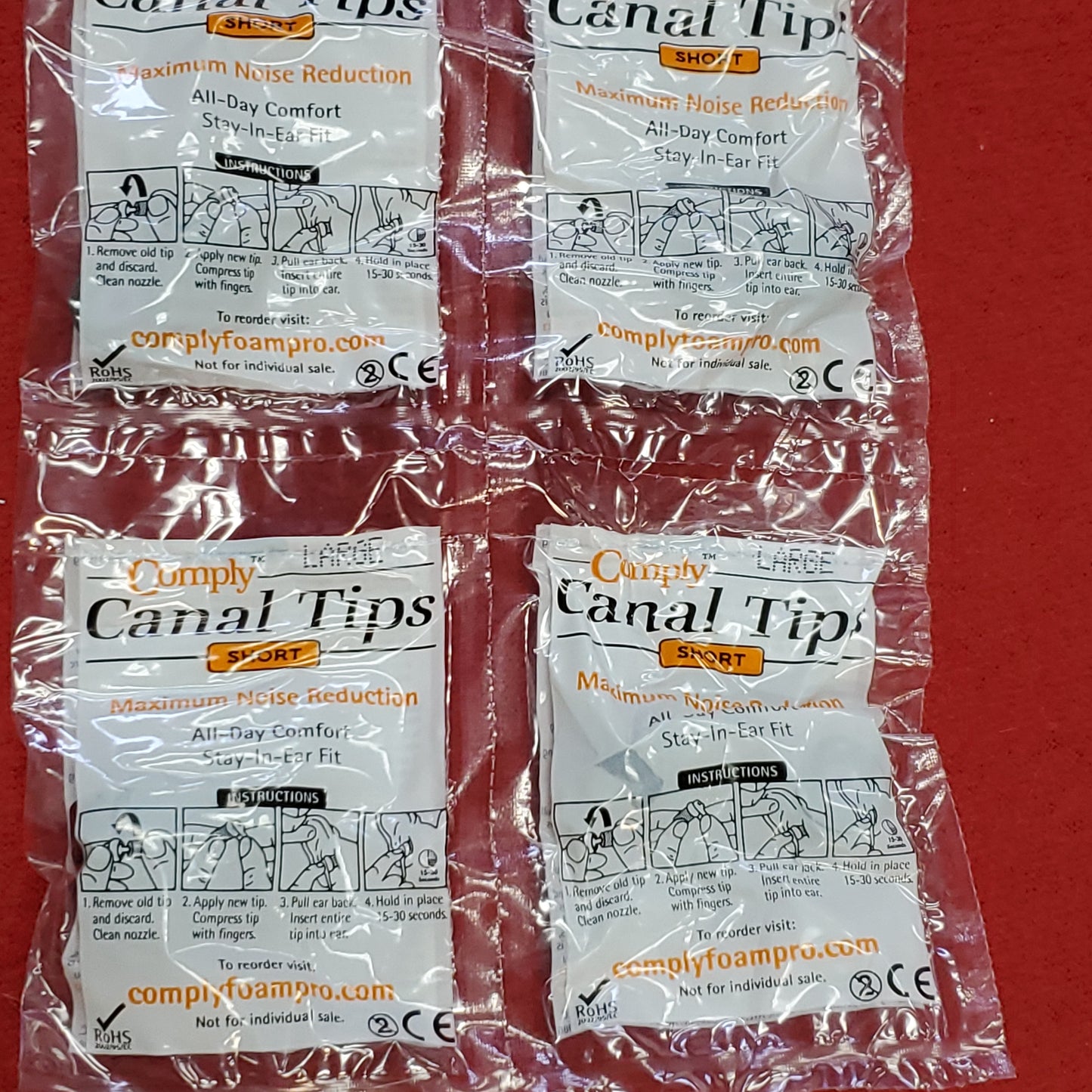 NOS - Lot of 6 - Large Canal Tips Invisio M3h X5 Headsets (LCT-L)