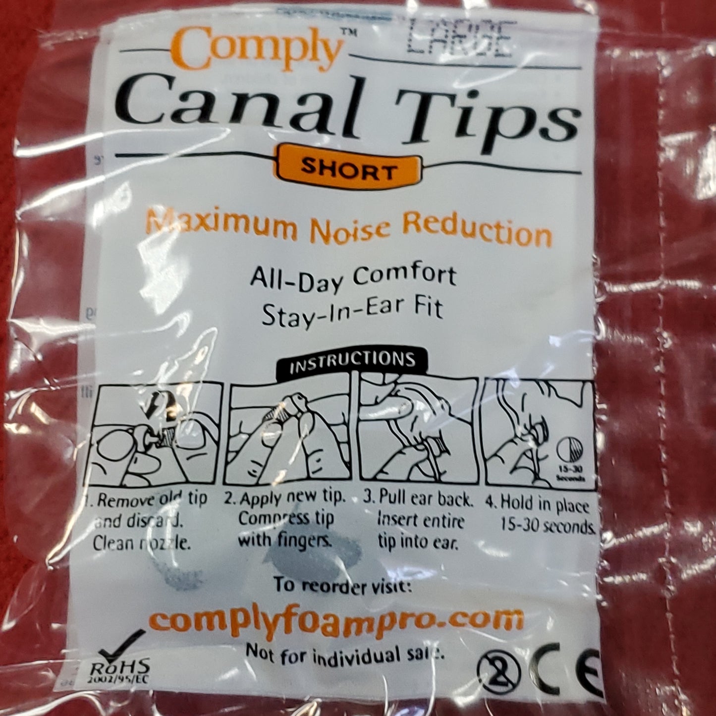 NOS - Lot of 6 - Large Canal Tips Invisio M3h X5 Headsets (LCT-L)