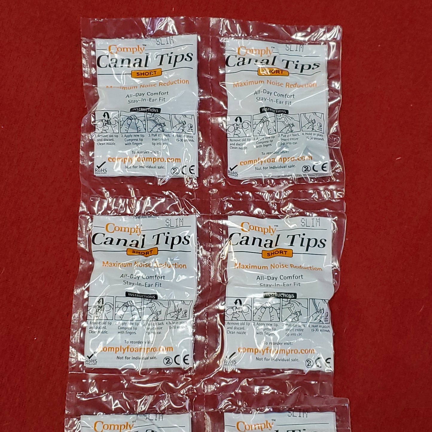 NOS - Lot of 6 - Slim (Small) Canal Tips Invisio M3h X5 Headsets (LCT-S)