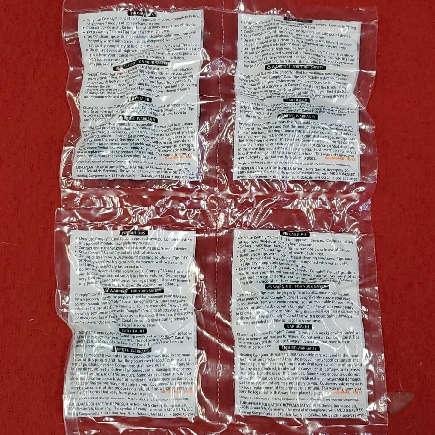 NOS - Lot of 6 - Slim (Small) Canal Tips Invisio M3h X5 Headsets (LCT-S)