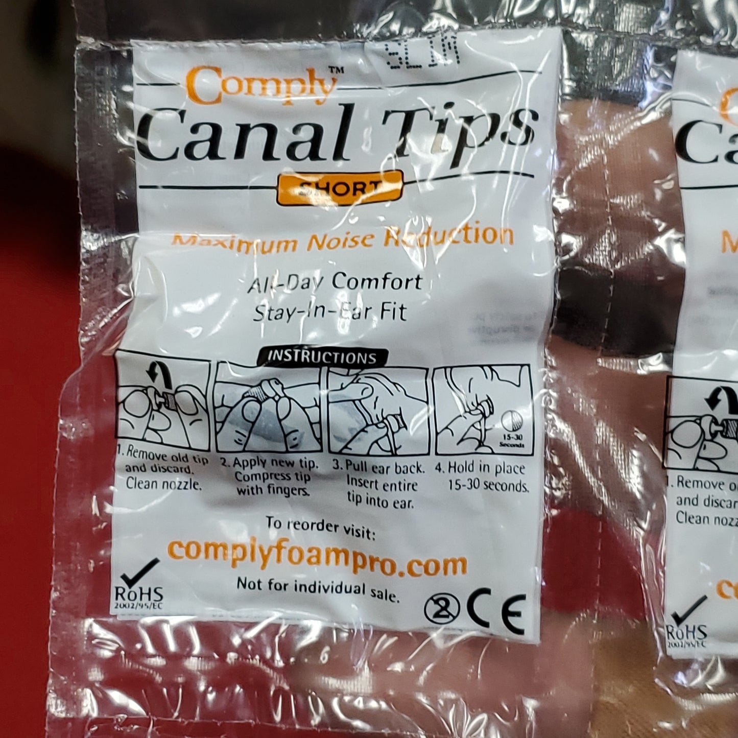 NOS - Lot of 6 - Slim (Small) Canal Tips Invisio M3h X5 Headsets (LCT-S)