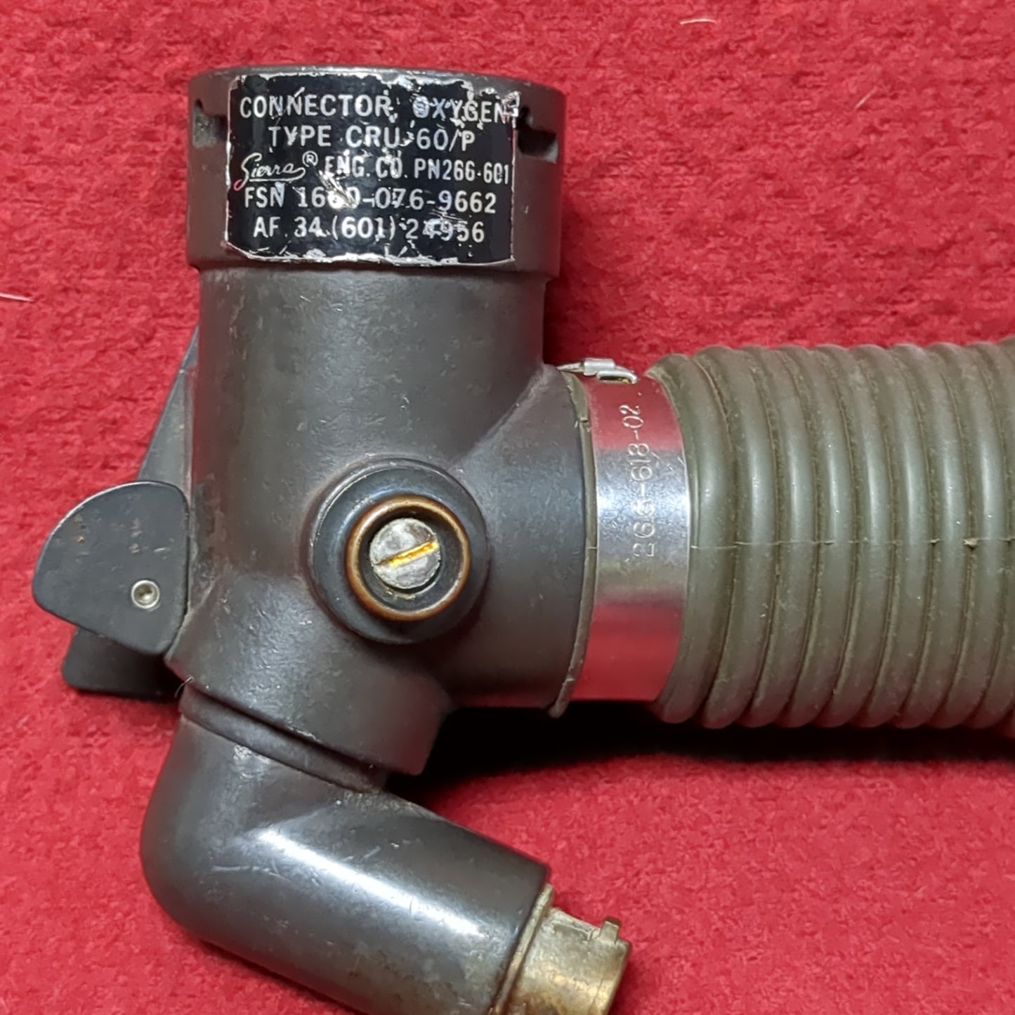 USAF ORU-60/P Oxygen Mask Connector (09cc- ca10-APR420)