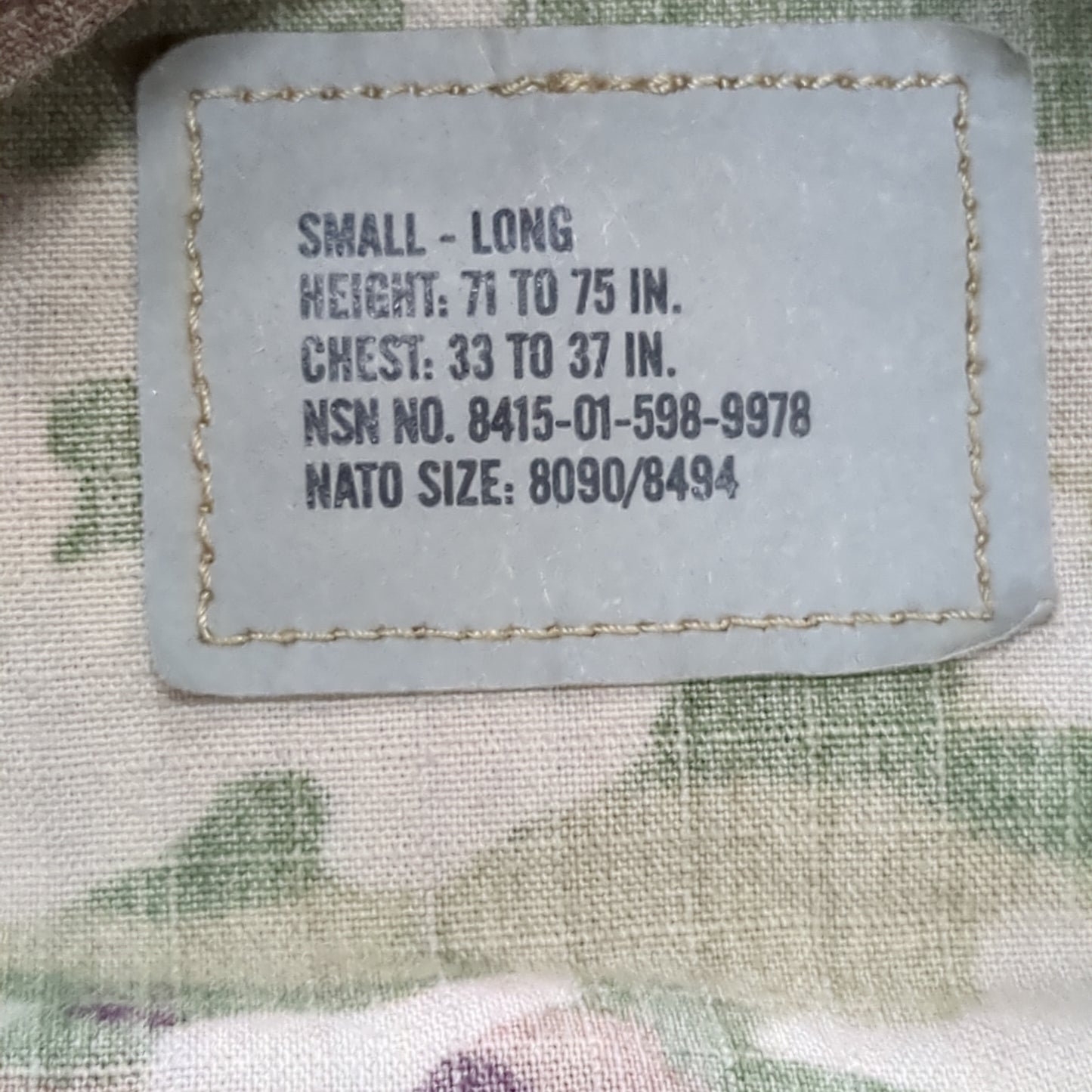 US Army Small Long Multicam Flame Resistant Frac Uniform Top Shirt Used (fc06-APR461)