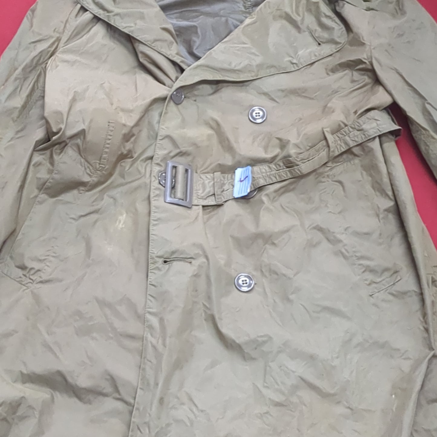 Vintage 1958 40S Taupe 179 Raincoat, Man's Lightweight (a14 db09-j)