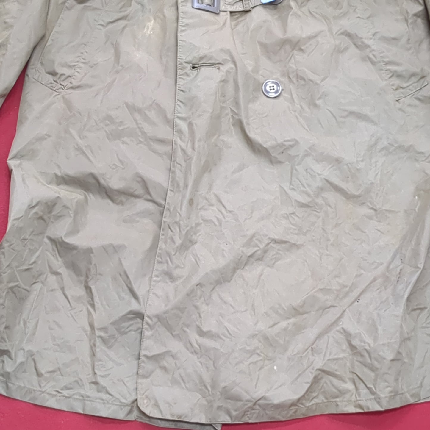 Vintage 1958 40S Taupe 179 Raincoat, Man's Lightweight (a14 db09-j)