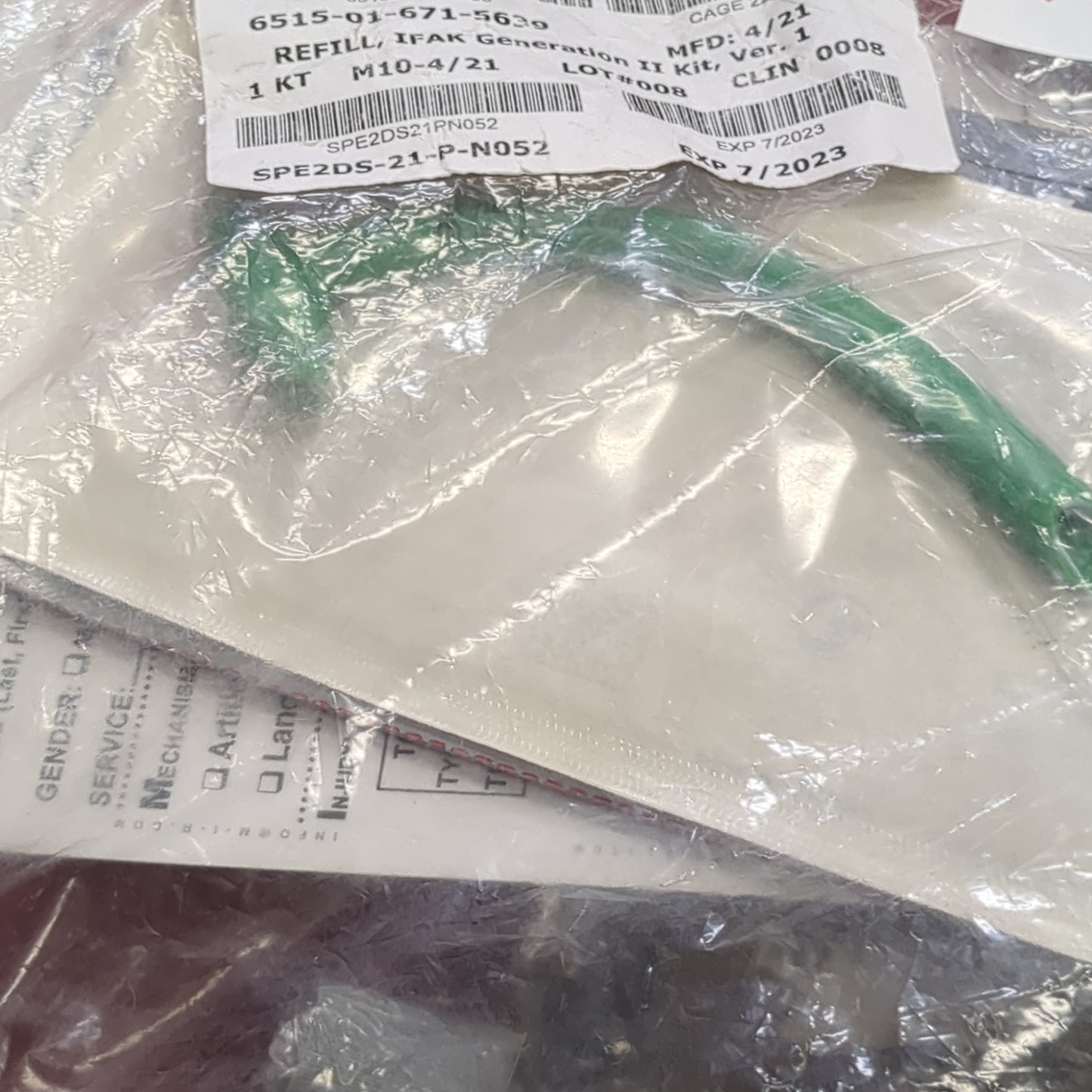 USGI REFILL for IFAK II Kit OCP Pattern Sekri Exp 07/2023 (IFAK  ac07-MAY184)