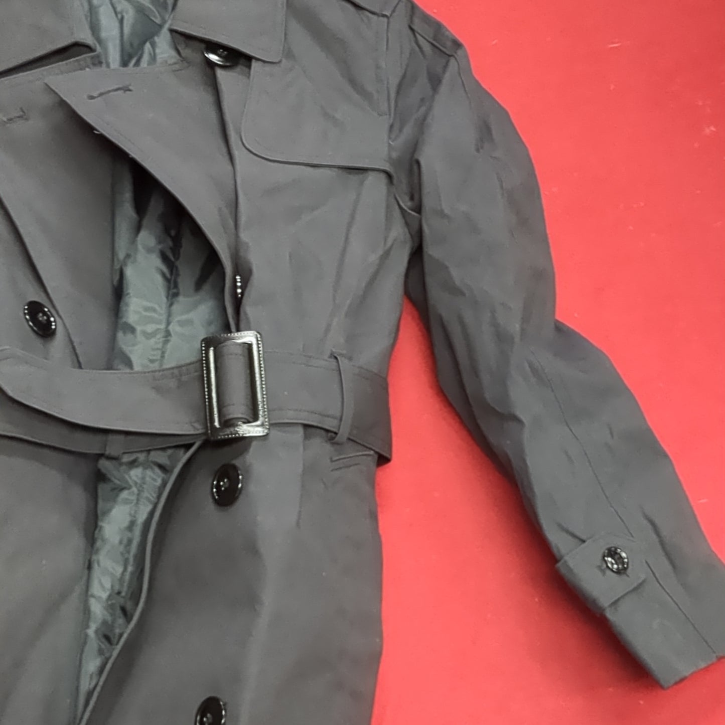 US Army DCSP ASU 10R Black All-Weather Overcoat Dress Uniform (BB06-MAY222)
