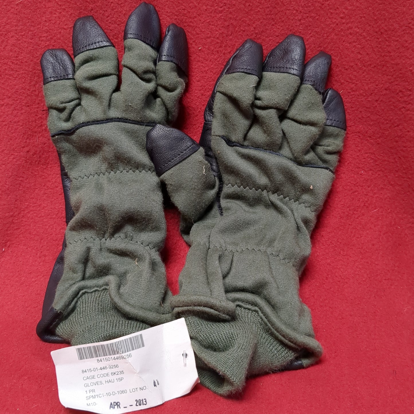 US Army Men's Size (10) HAU-15/P Flyer's Intermediate Cold Weather Gloves (cb04-MAY244)