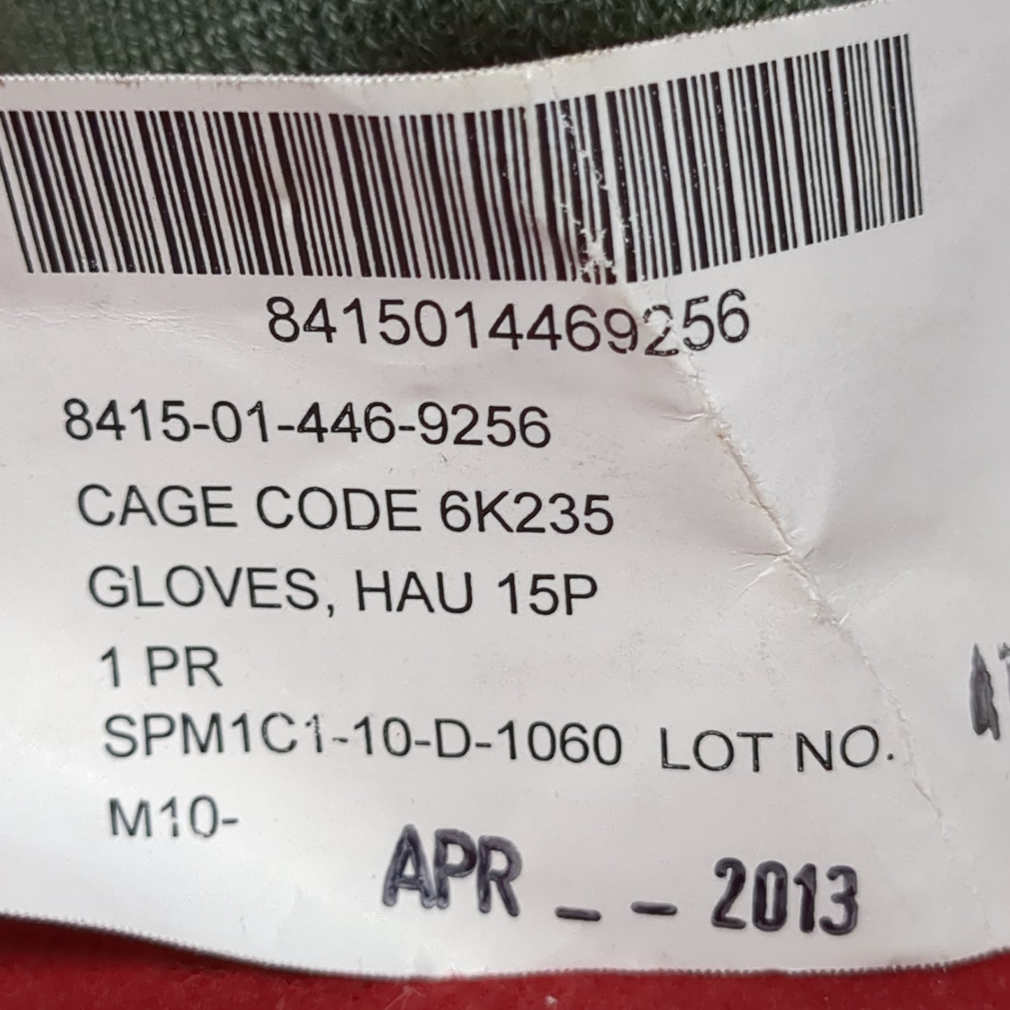 US Army Men's Size (10) HAU-15/P Flyer's Intermediate Cold Weather Gloves (cb04-MAY244)