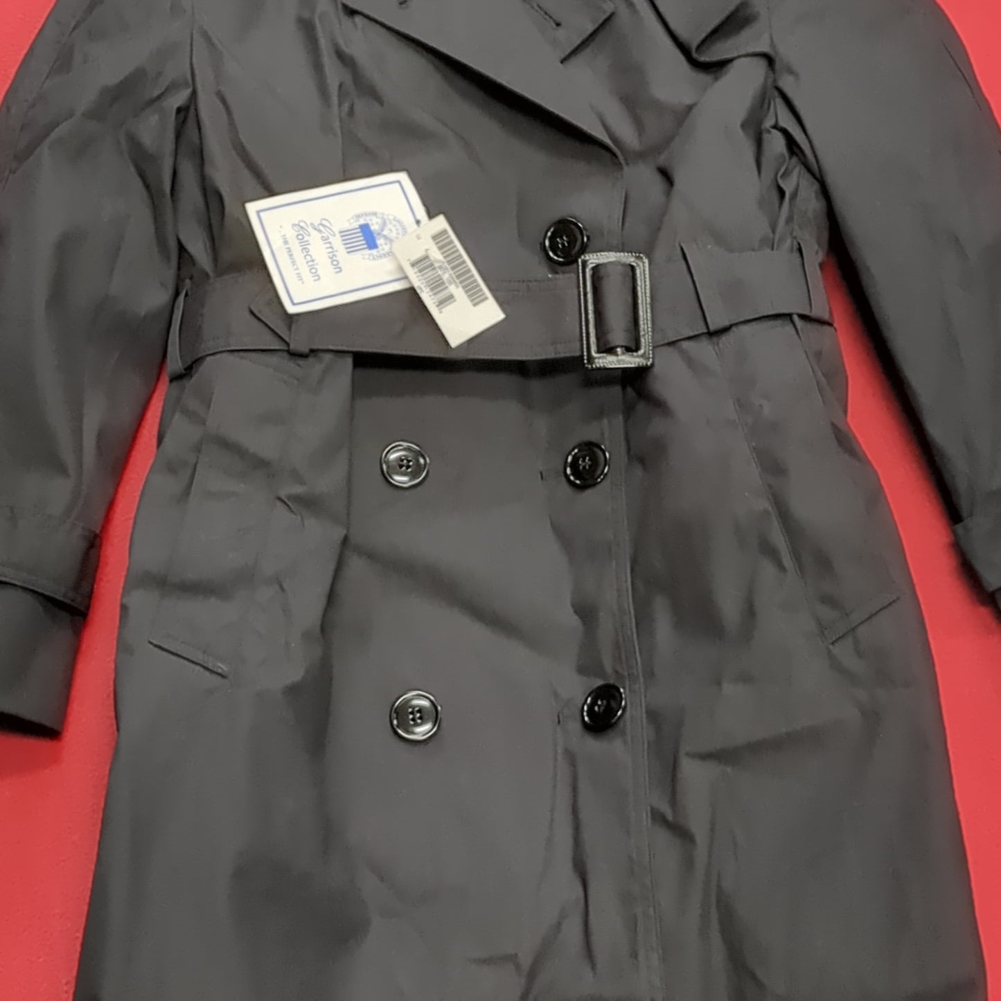 NWT US Army 10S Black All-Weather Overcoat Dress Uniform (BB06-MAY308)