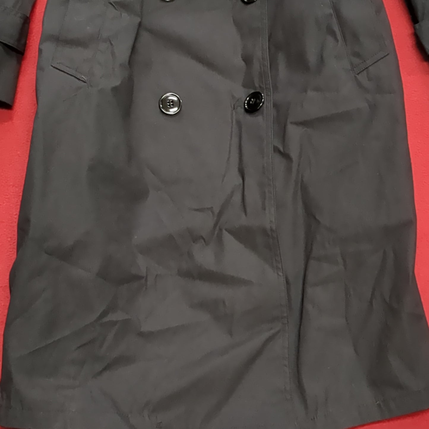 NWT US Army 10S Black All-Weather Overcoat Dress Uniform (BB06-MAY308)