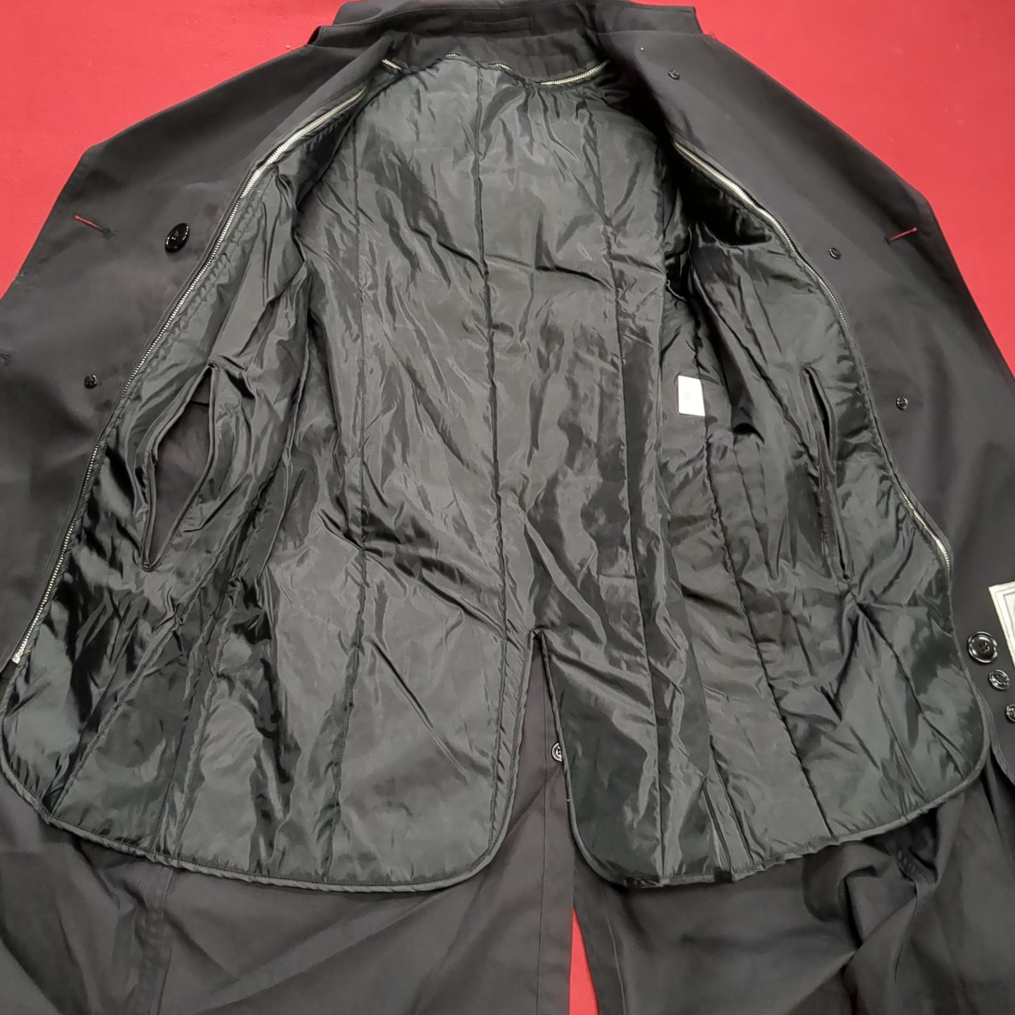 NWT US Army 10S Black All-Weather Overcoat Dress Uniform (BB06-MAY308)