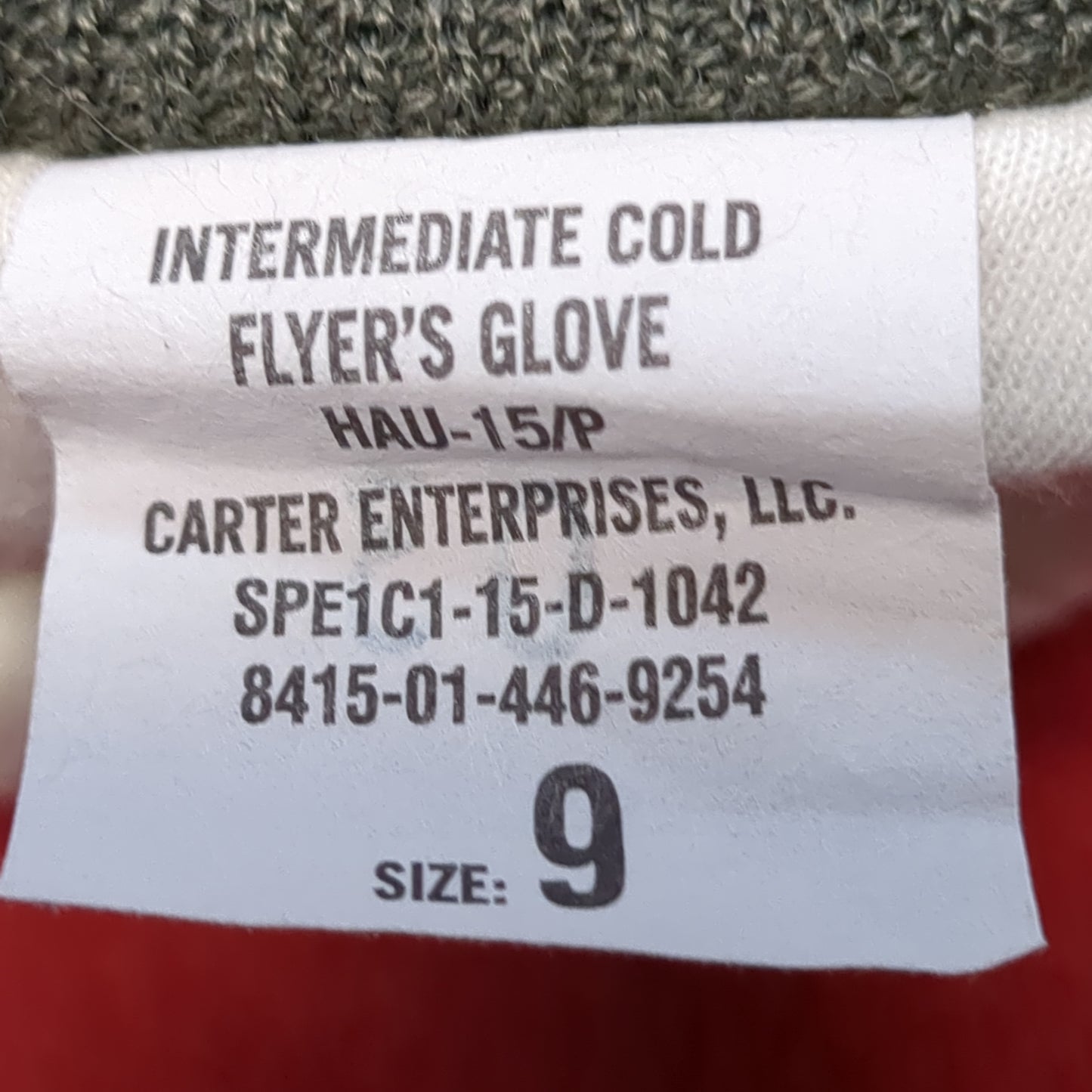 US Army Men's Medium (9) HAU-15/P Flyer's Intermediate Cold Weather Gloves (cb04-MAY324)