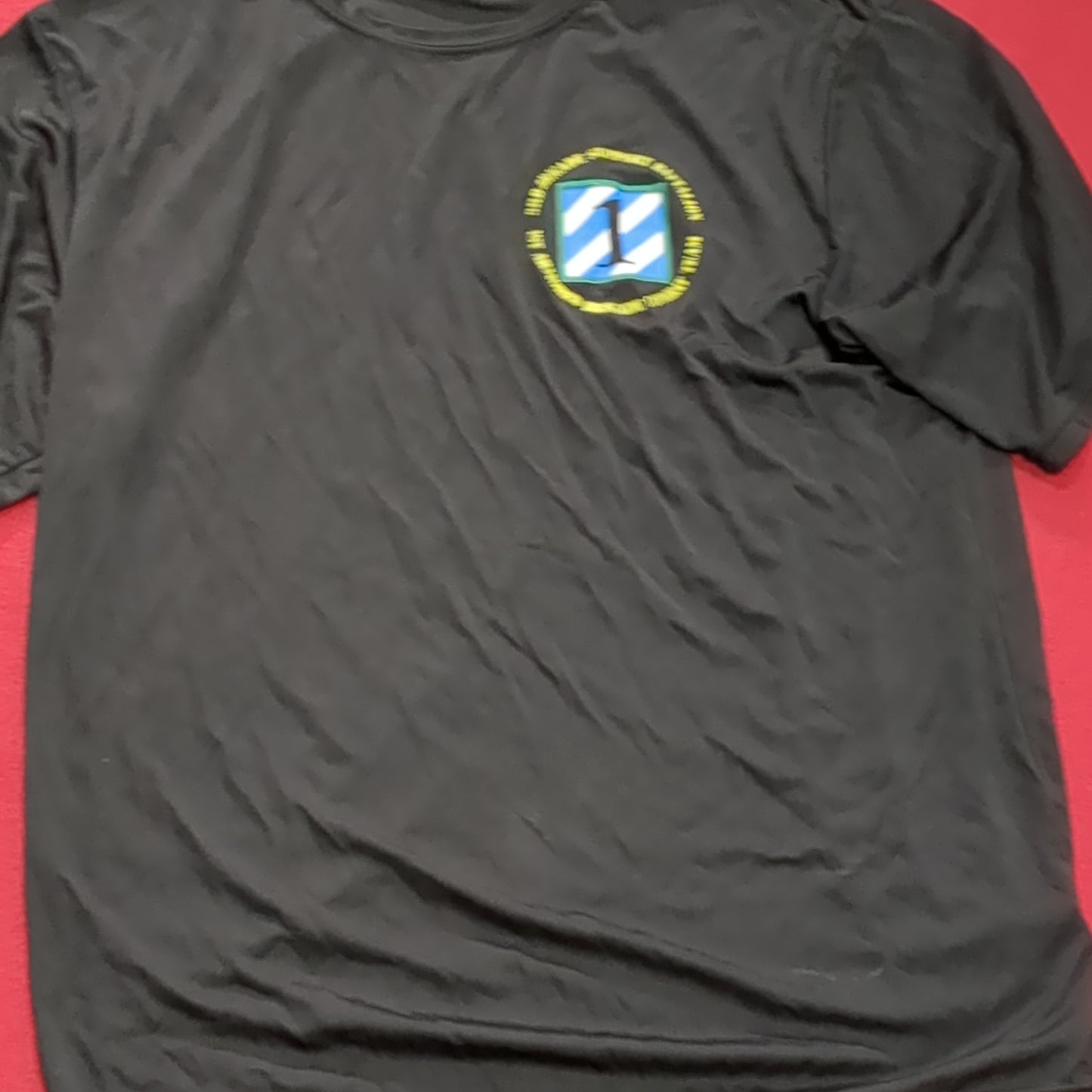 Large 3rd BDE Support Battalion silk shirt Excellent Condition (PT-MAY357)
