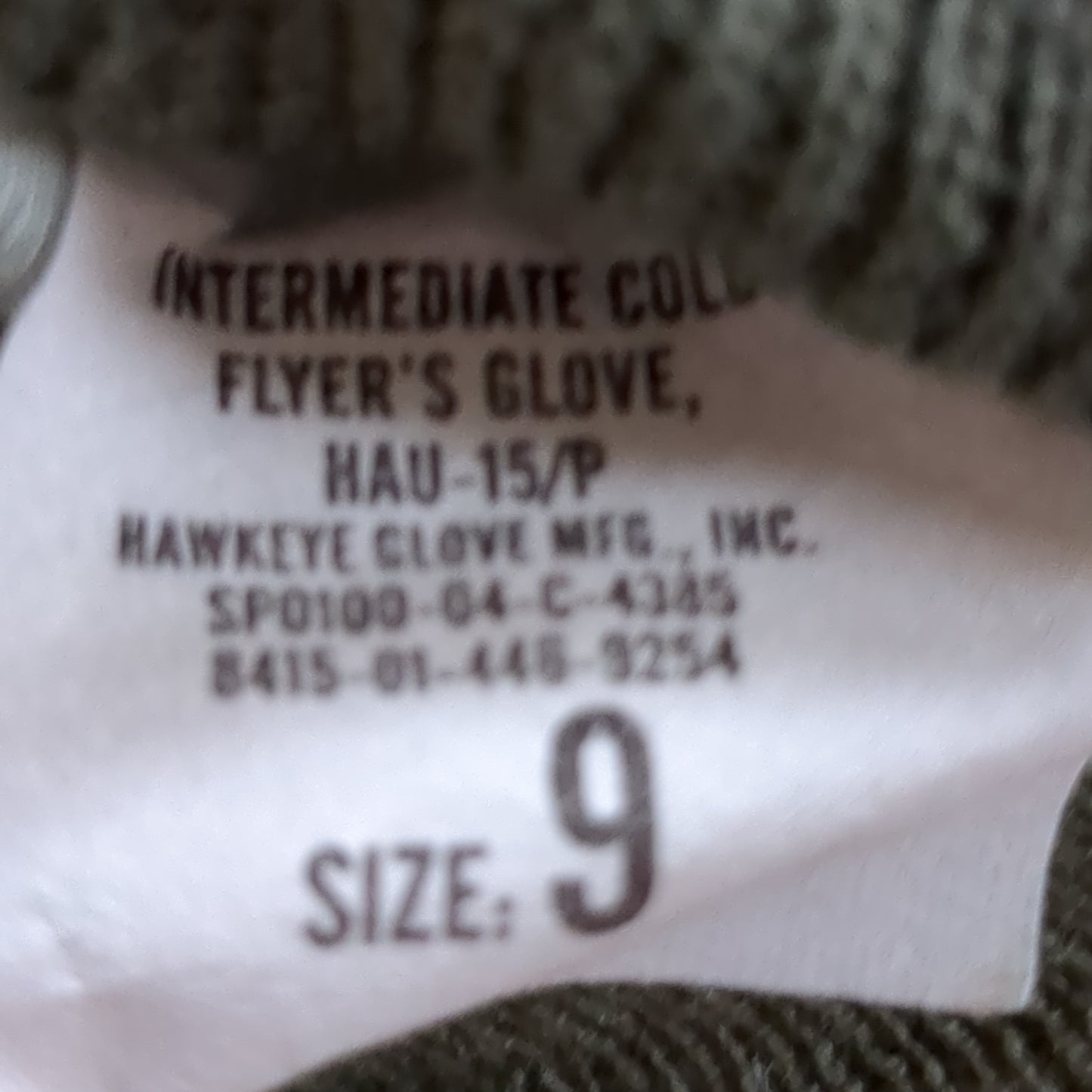 US Army Men's Medium (9) HAU-15/P Flyer's Intermediate Cold Weather Gloves (cb04-MAY367)