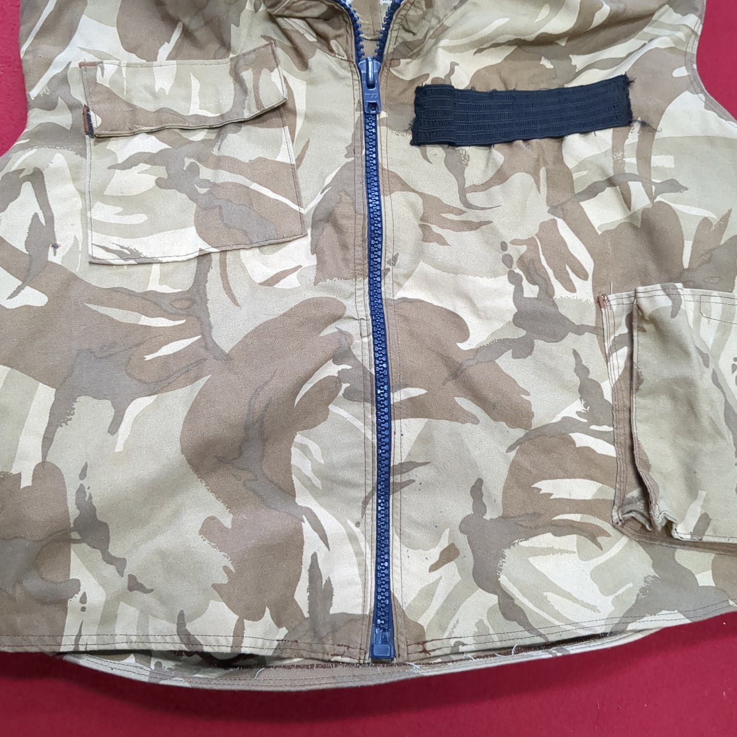 Custom Large/X-Large British Desert Camo Tiger Stripe Vest (31CR- ca6-MAY394)