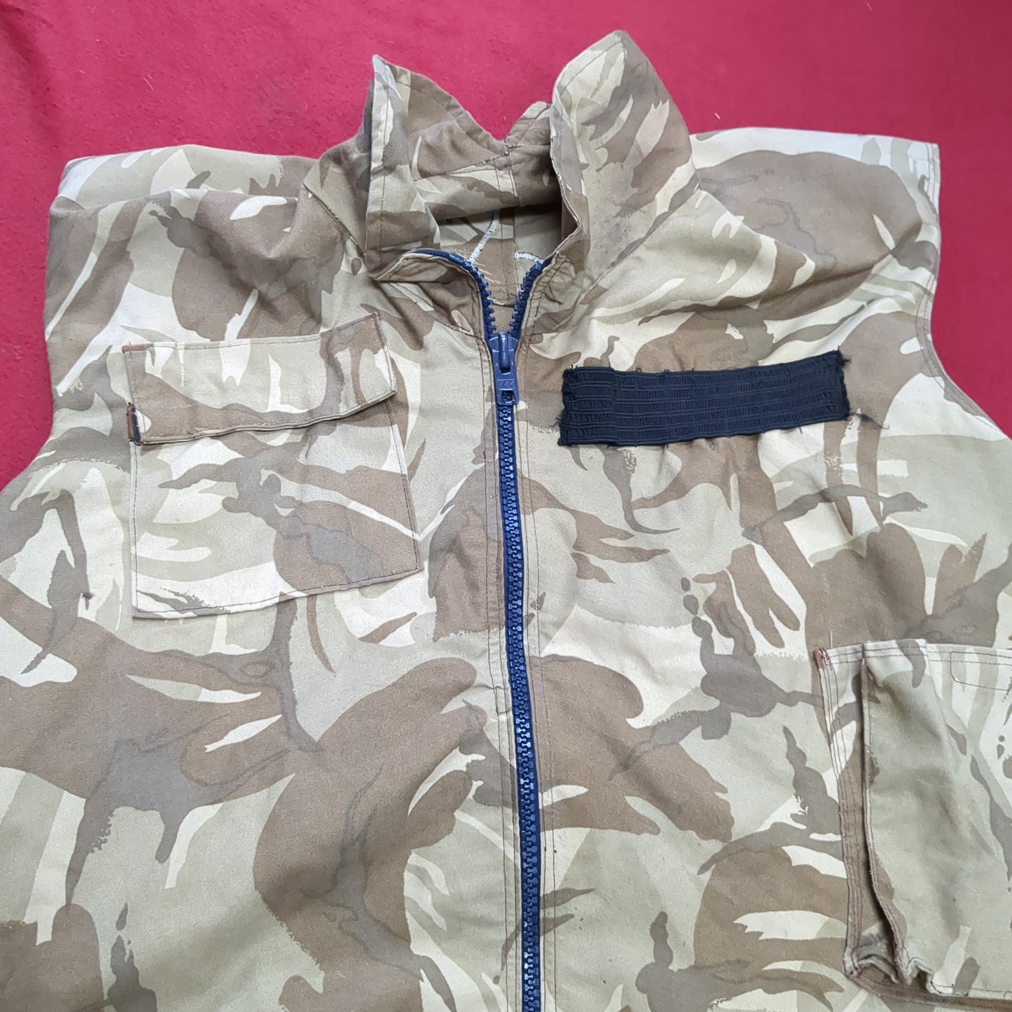 Custom Large/X-Large British Desert Camo Tiger Stripe Vest (31CR- ca6-MAY394)
