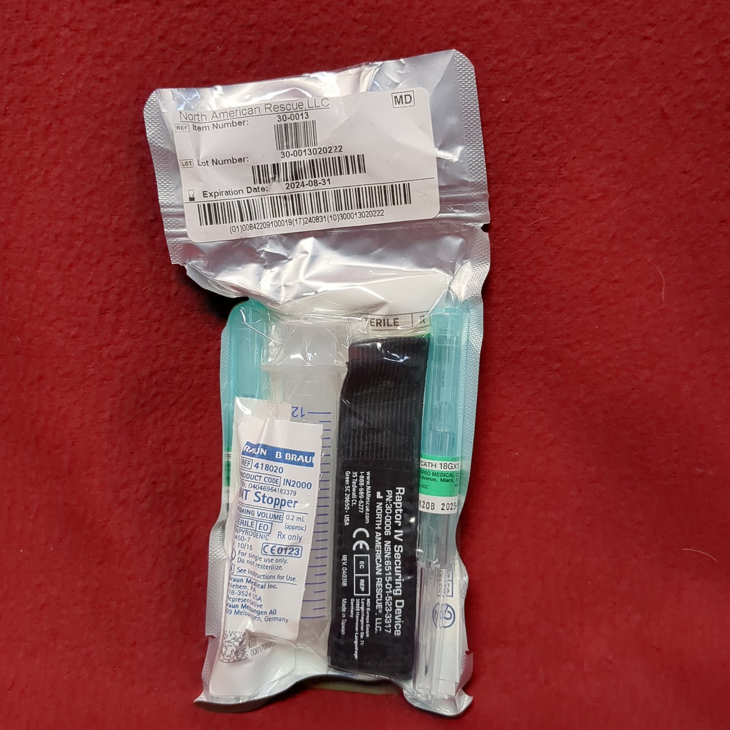 Unopened - NORTH AMERICAN RESCUE NAR Saline Lock Kit (IFAK ac07-JUN16)