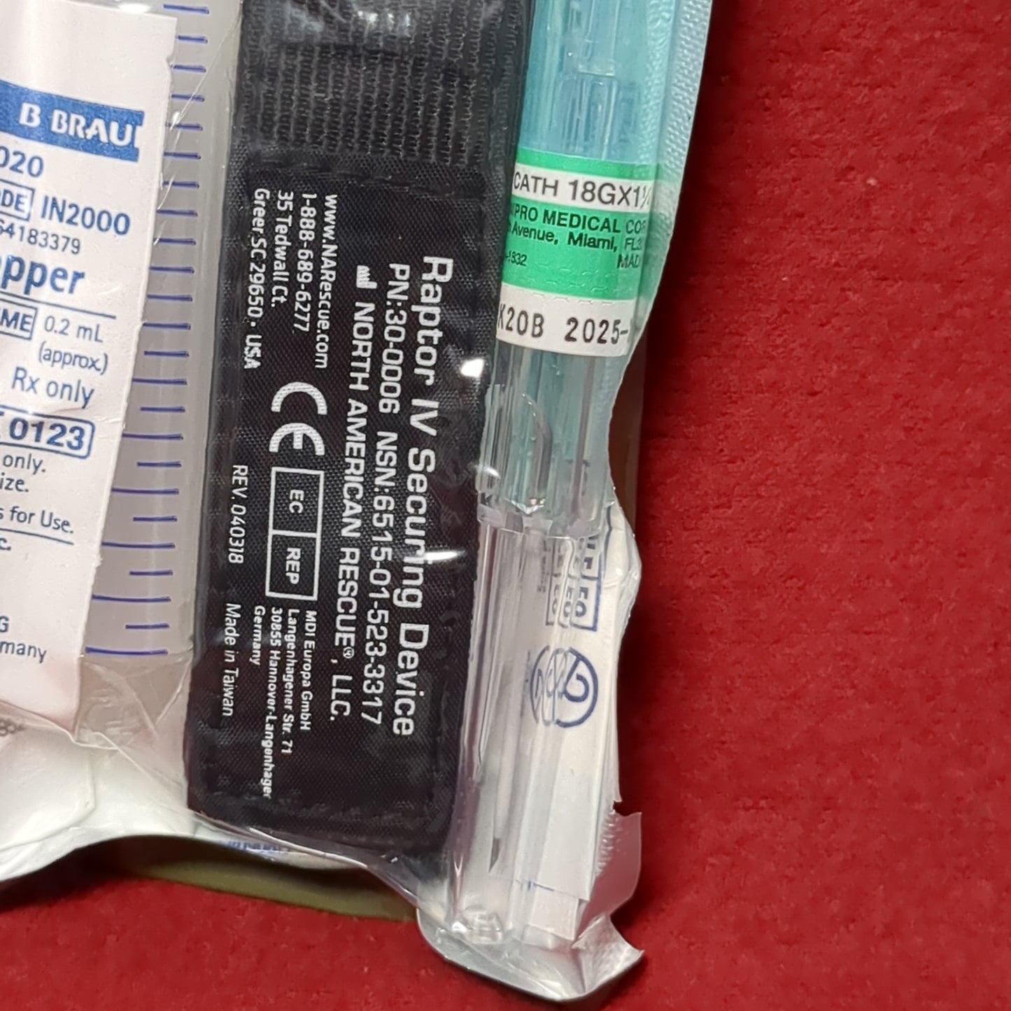 Unopened - NORTH AMERICAN RESCUE NAR Saline Lock Kit (IFAK ac07-JUN16)