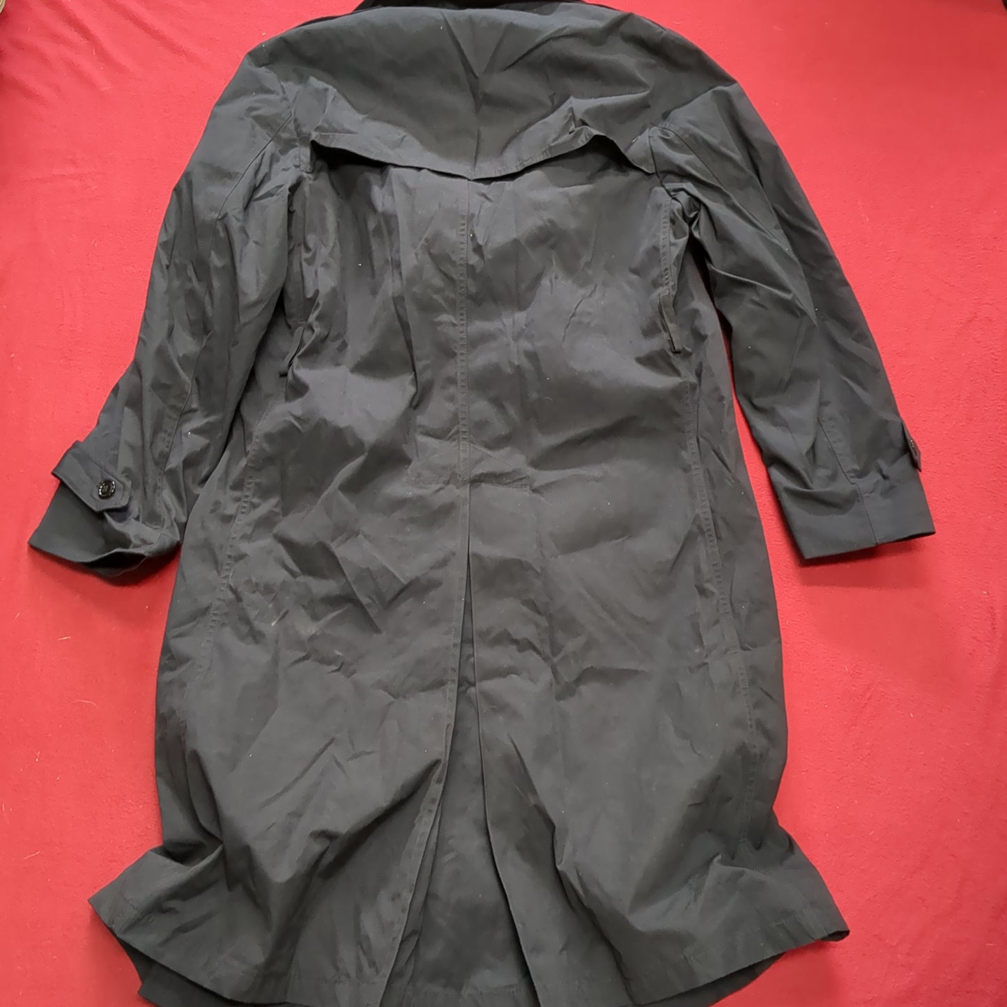US Army 38 Regular Black All-Weather Overcoat Dress Uniform Good Condition (BA07-JUN82)