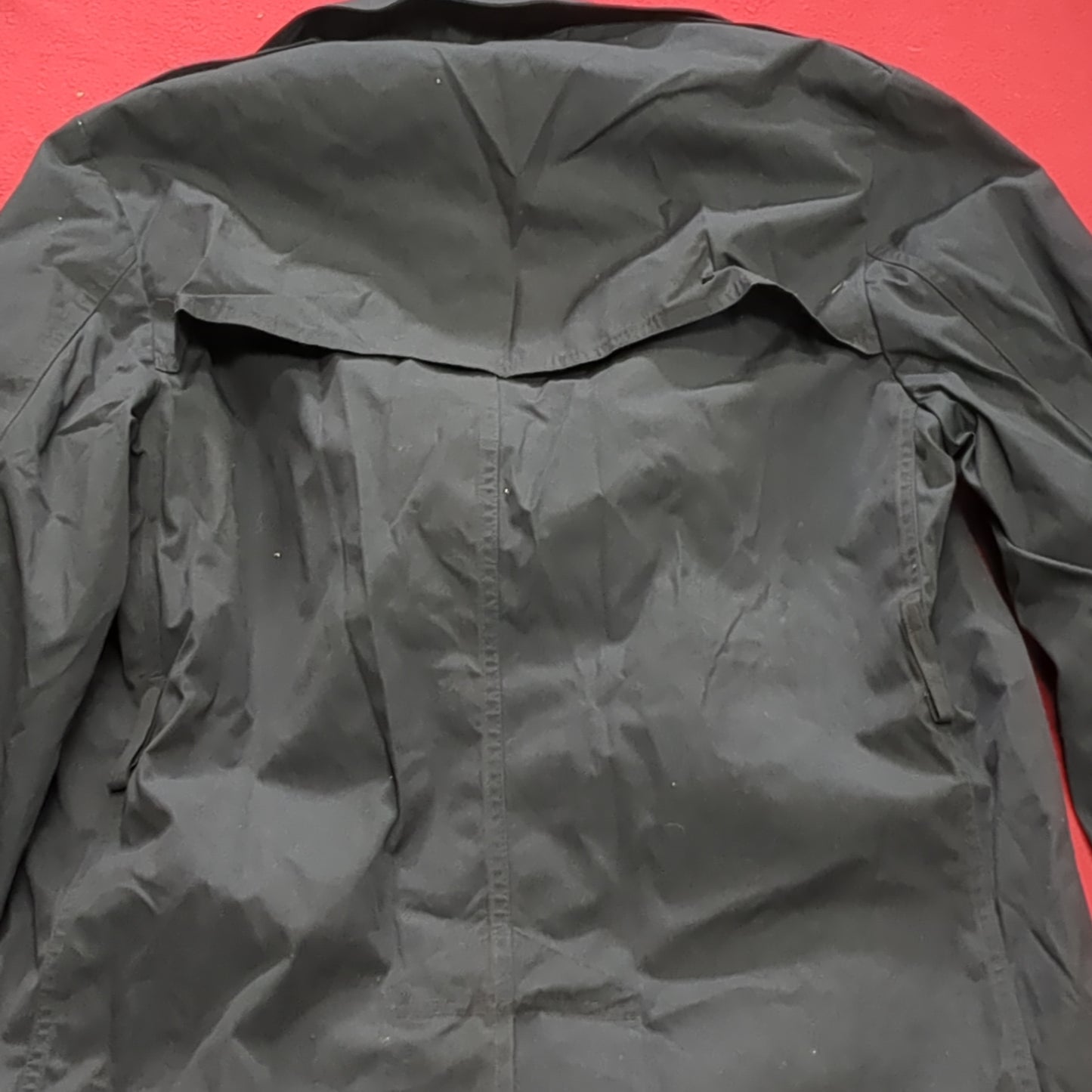 US Army 38 Regular Black All-Weather Overcoat Dress Uniform Good Condition (BA07-JUN82)