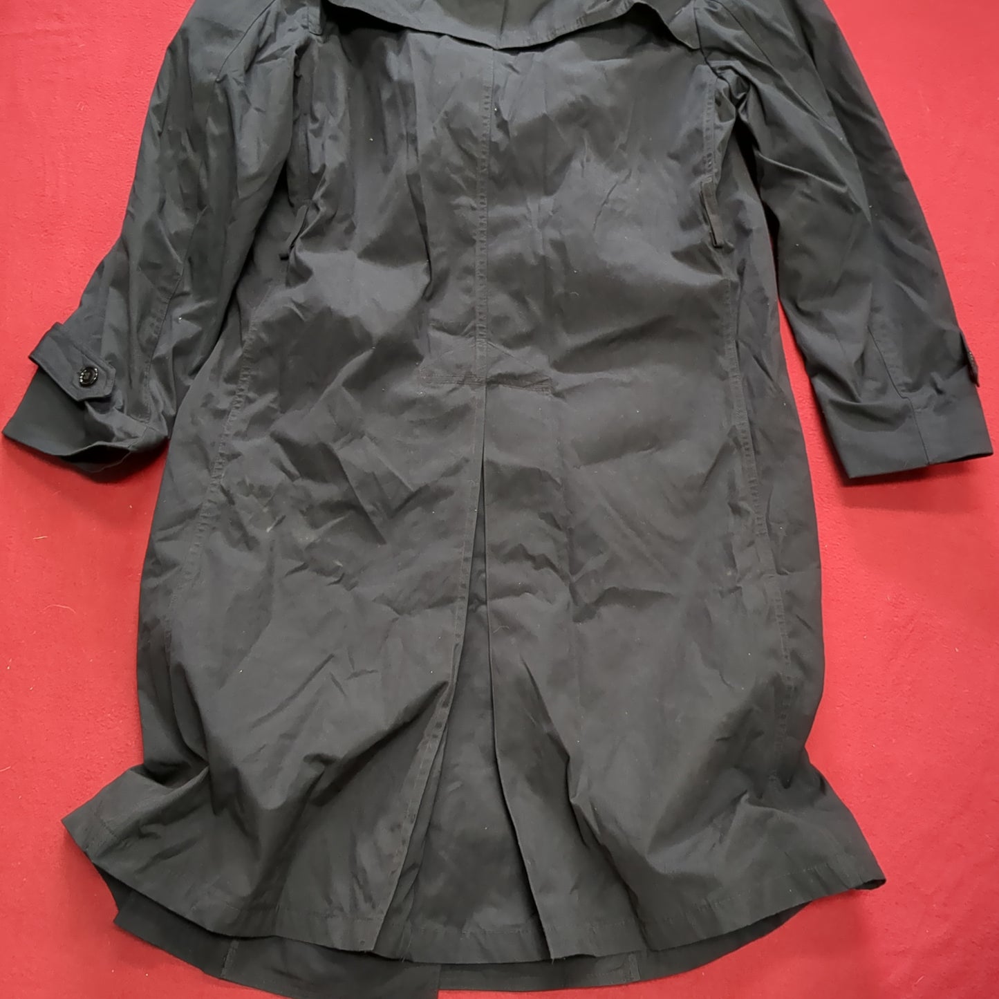 US Army 38 Regular Black All-Weather Overcoat Dress Uniform Good Condition (BA07-JUN82)