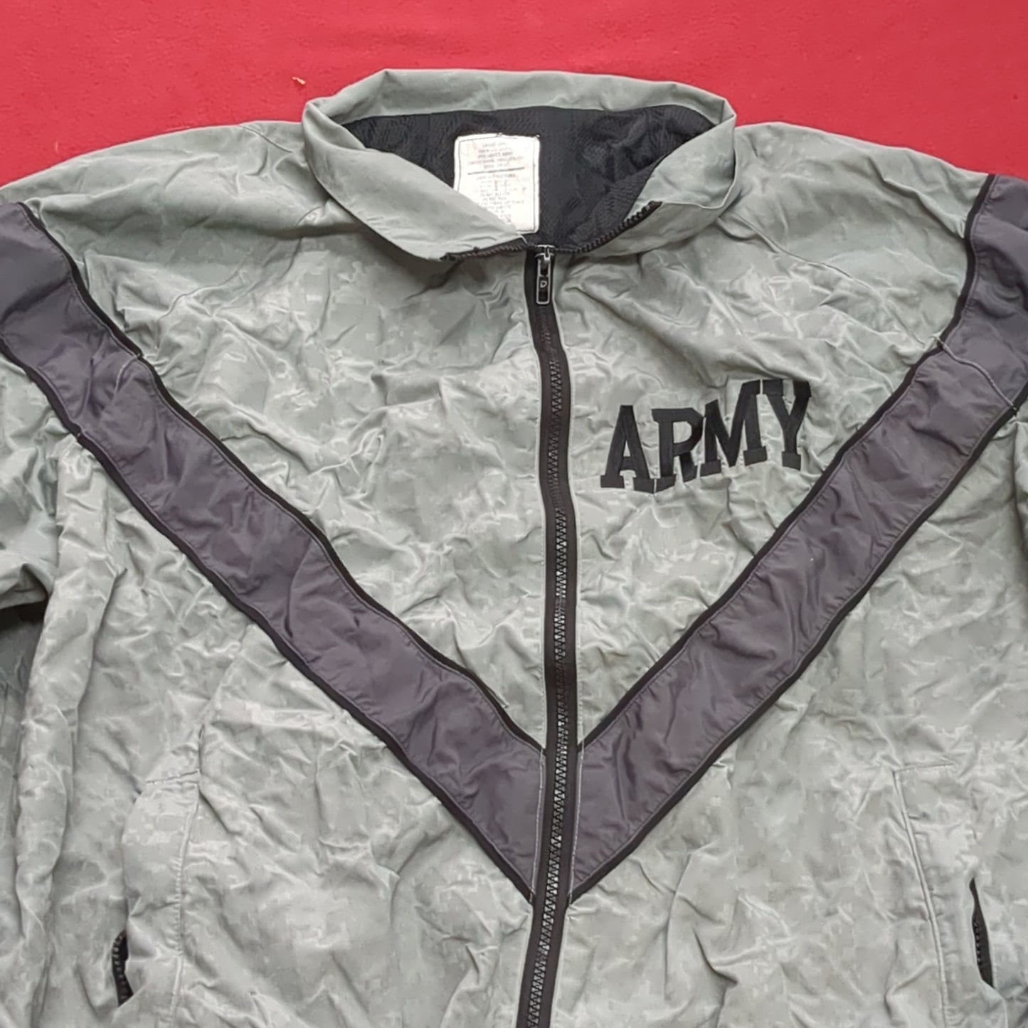 US Army Large Long IPFU PT Jacket Wind Excellent Condition (fb13--JUN173)