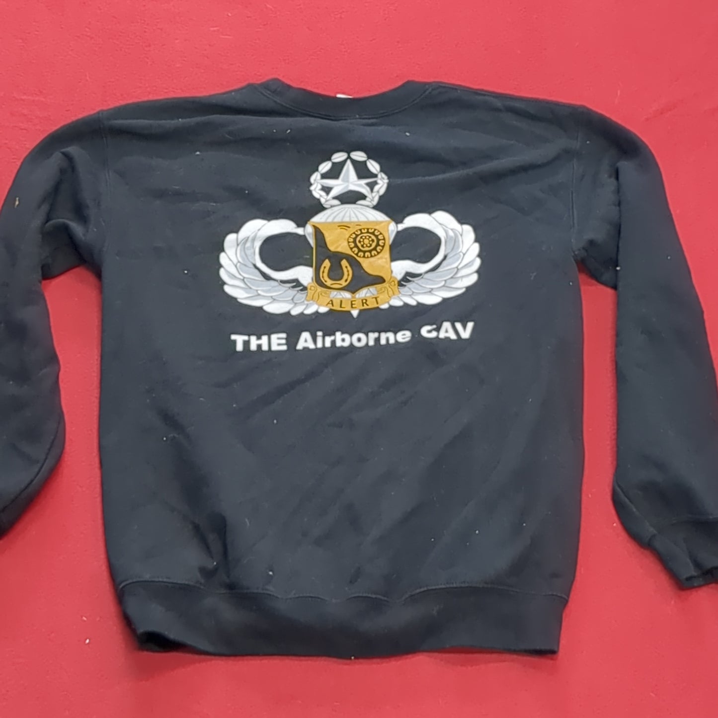 US Army Small 1st Squadron 91st Cavalry Regiment Airborne Cav Sweat Shirt Cold Weather Excellent Condition (fb13-JUN205)
