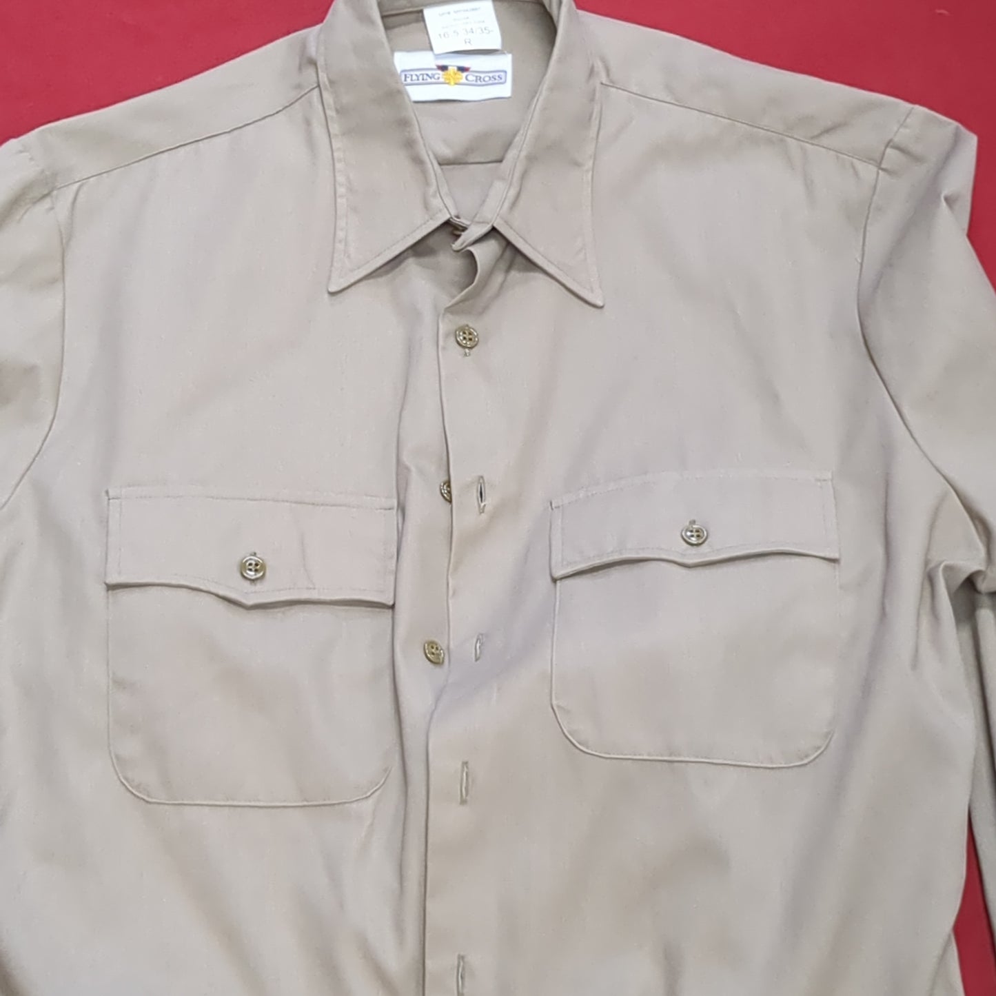 US Army Flying Cross Khaki Long Sleeve Enlisted Shirt and Creighton Pants Excellent Condition (DG2-EA01-JUL94)