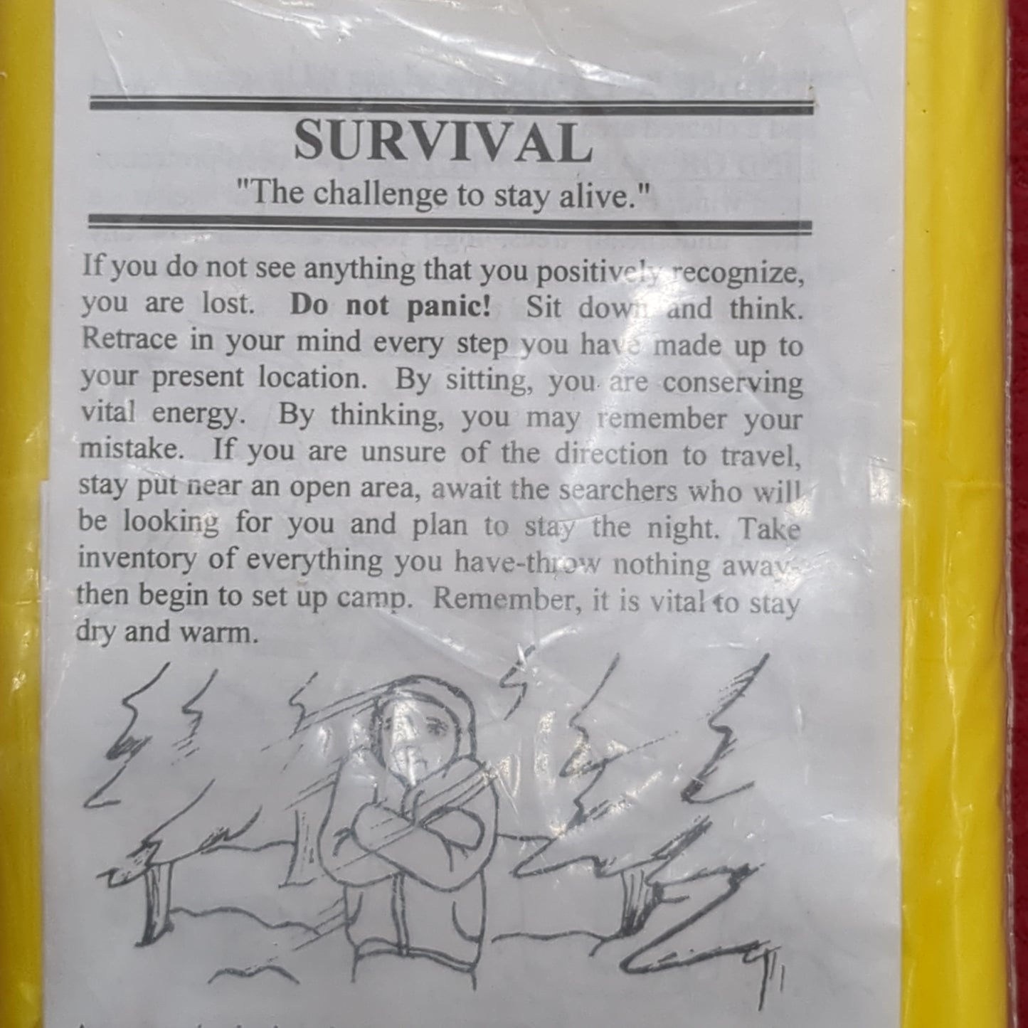 Vintage New In Package NIP STORM SHELTER Instant Pocket Tent 5oz 80” x 96” (06cc- ca9-JUL203)