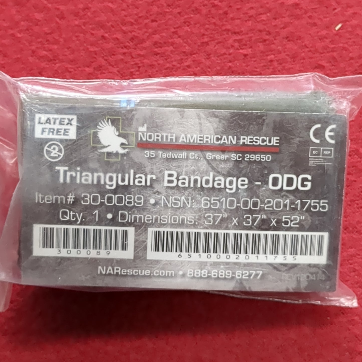 NOS North American Rescue NAR ODG Triangular Bandage (ifak ac07-JUL210)