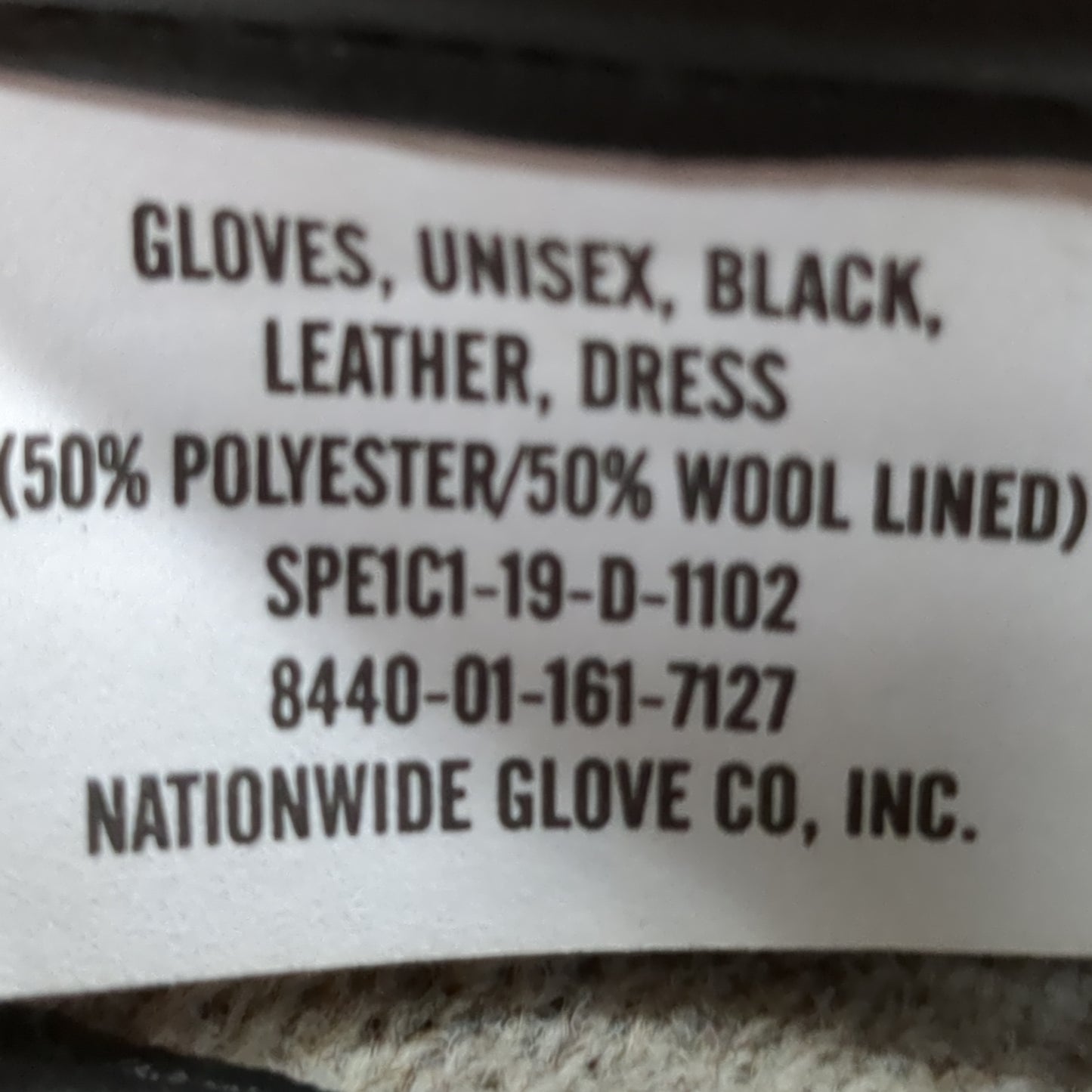 NEW - US Army Size 5 Men's/Women's Dress Black Leather Gloves (cb03-JUL252)