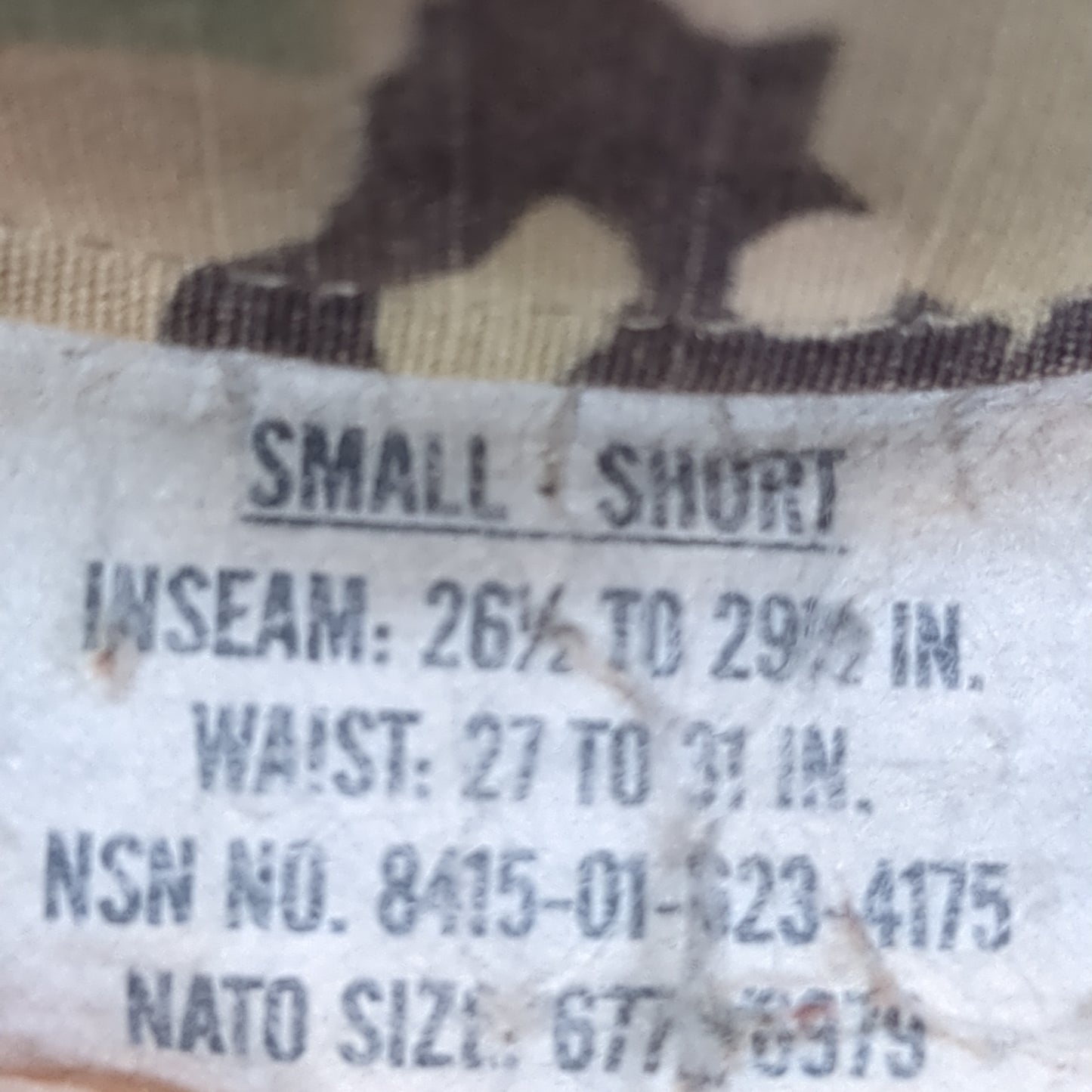 US Army Small Short Traditional OCP Uniform Pants Air Force (ocp12-EA08-JUL268)