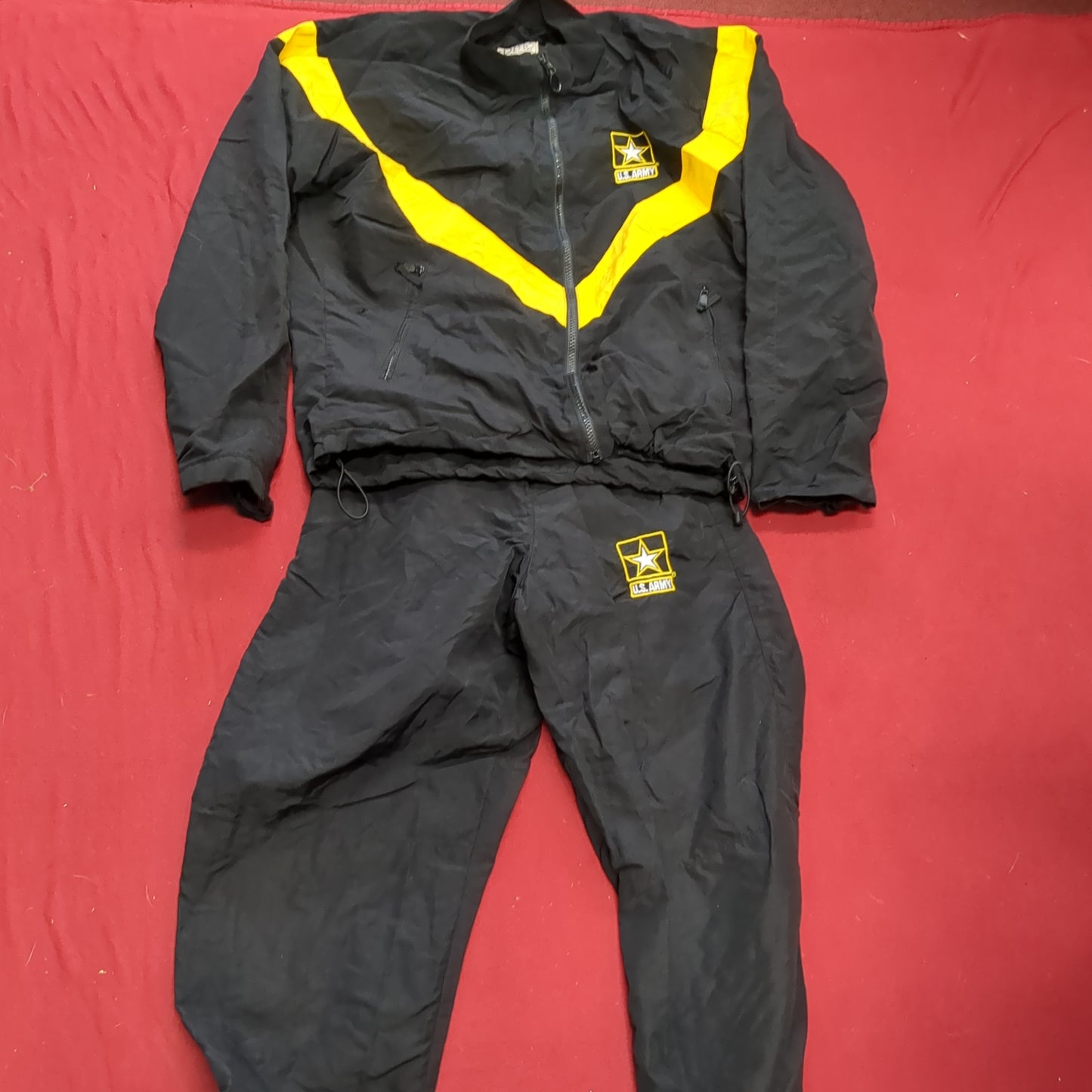 SET of APFU PT Small Regular Jacket Pants Black Gold Cold Weather Used (fb13-JUL283)