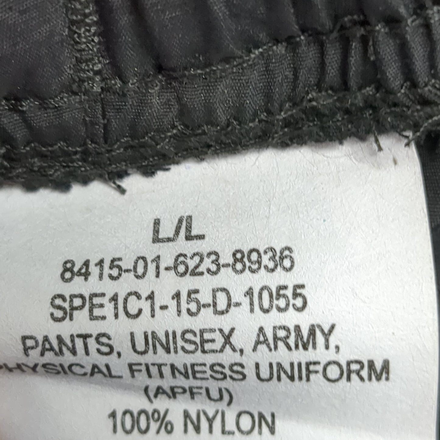 US Army Large Long PT Pants Black Gold APFU Uniform (fb10-JUL313)