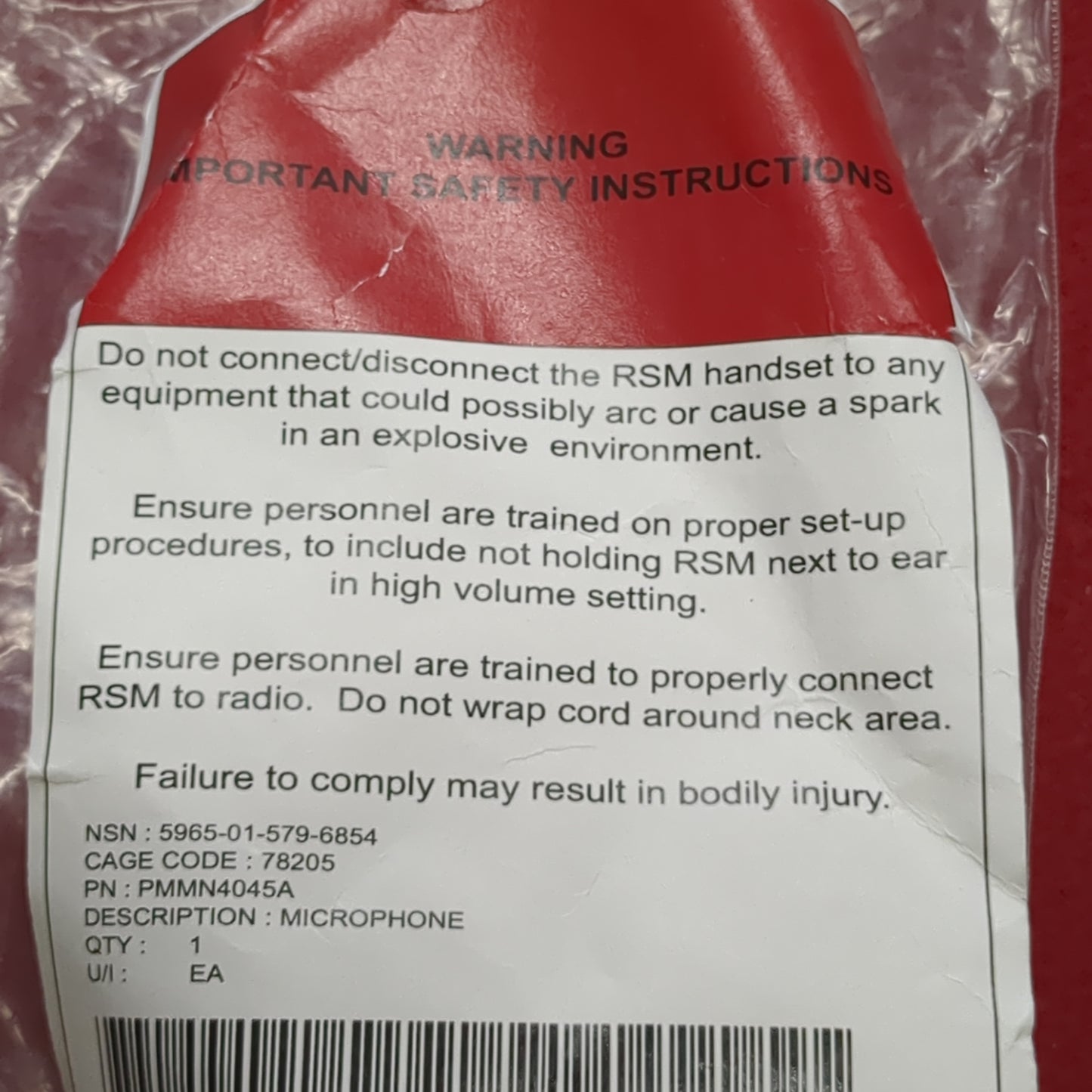 USMC XAcore Tactical Hand Microphone (fc04-JUL324)