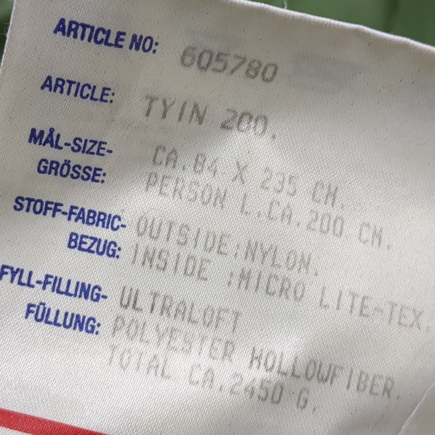 P/O Ajungilak Sleeping Bag Winter OD Green w Stuff Sack (BA05-JUL334)