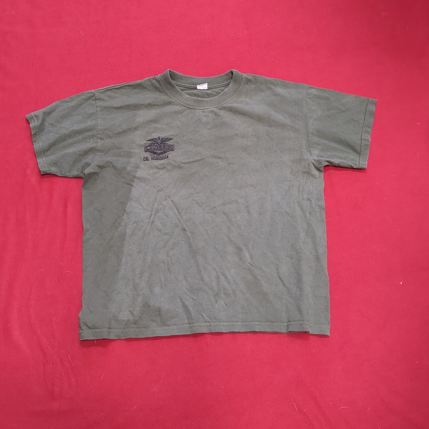 US Military Lancero Large OD Green T Shirt (cw- ea04-JUL341)
