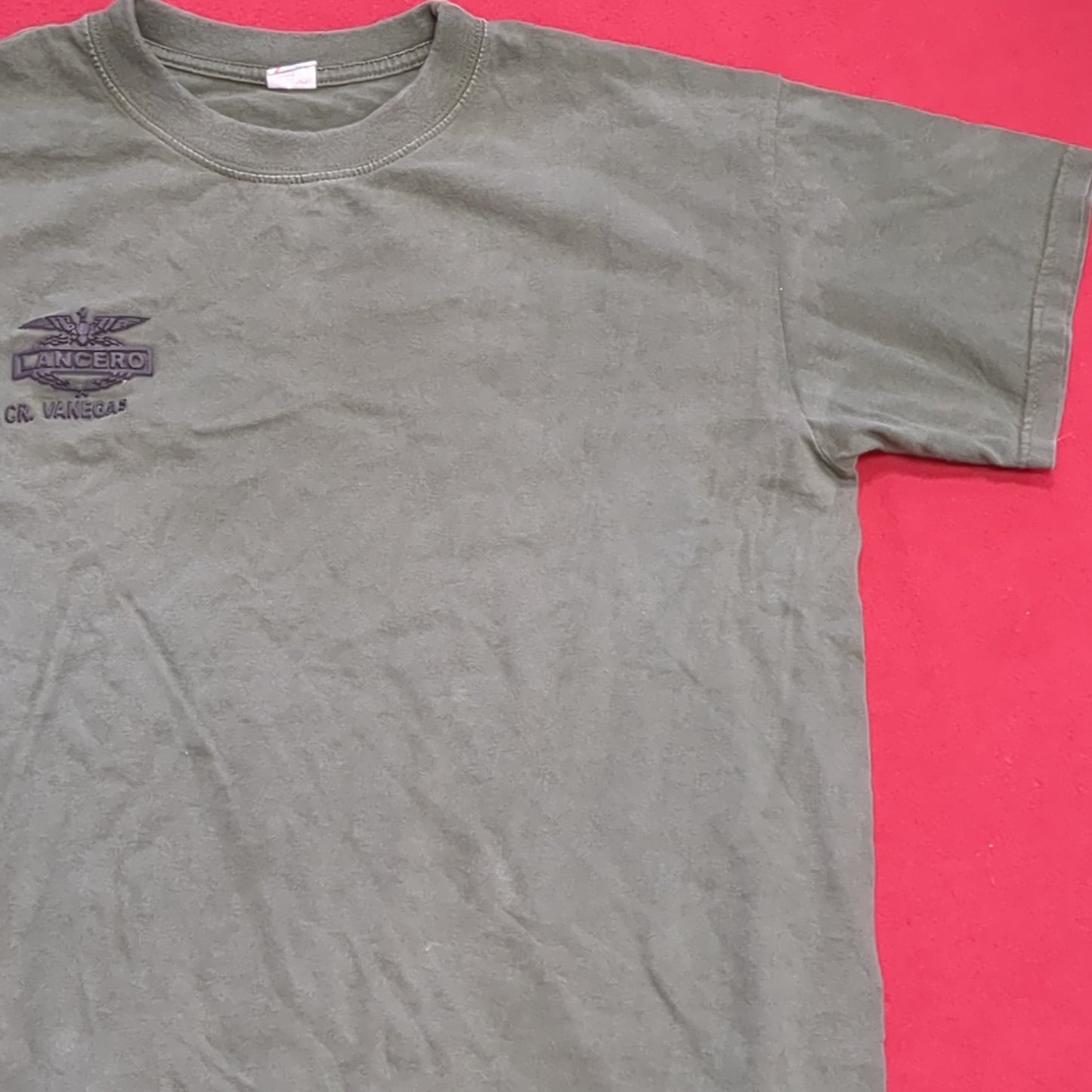 US Military Lancero Large OD Green T Shirt (cw- ea04-JUL341)