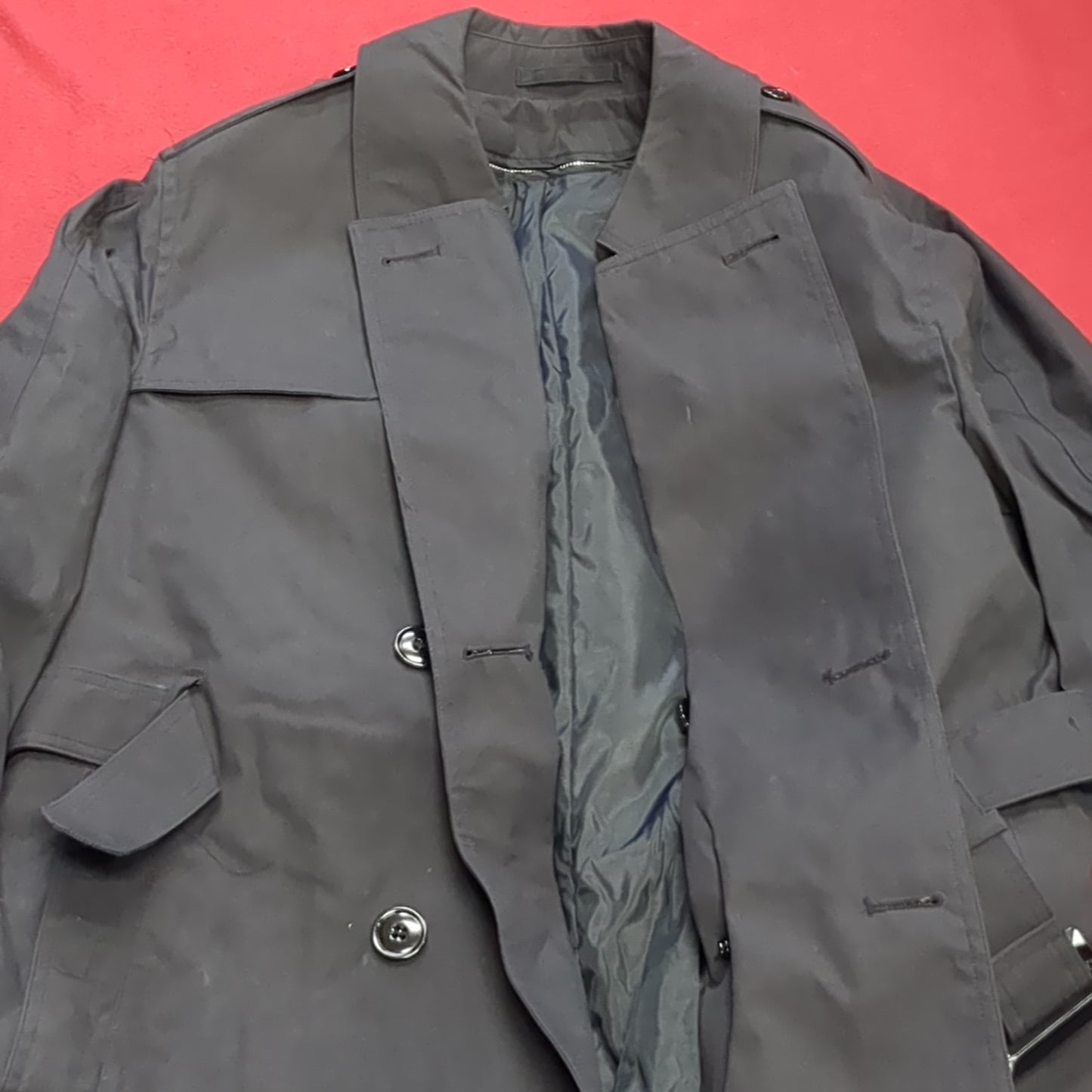 US Army DLA 42L Black All-Weather Overcoat Dress Uniform (BB07-JUL347)