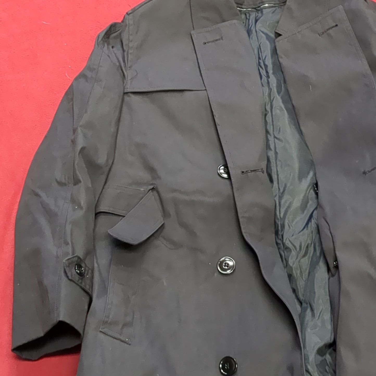 US Army DLA 42L Black All-Weather Overcoat Dress Uniform (BB07-JUL347)