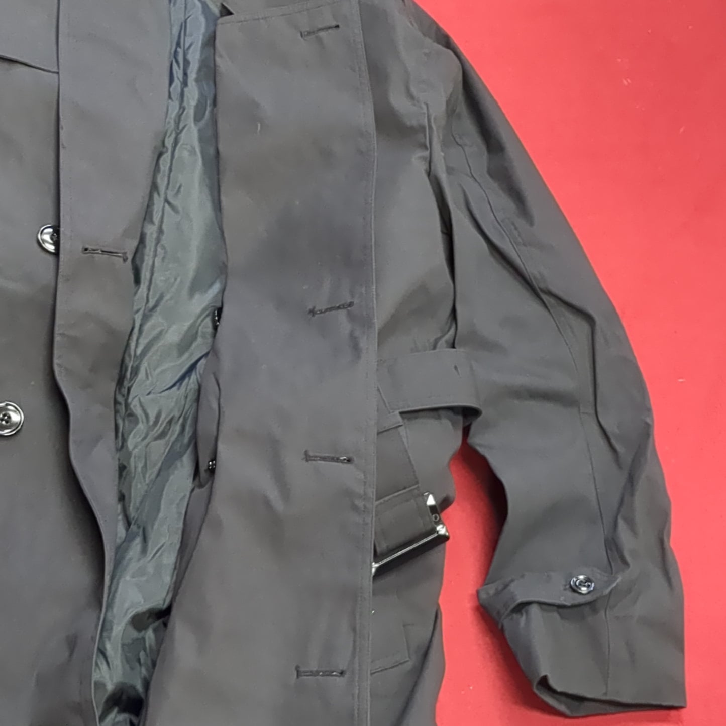 US Army DLA 42L Black All-Weather Overcoat Dress Uniform (BB07-JUL347)