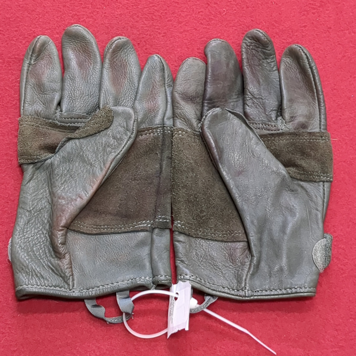 Army Light Duty Leather Work Glove- Black - Medium
