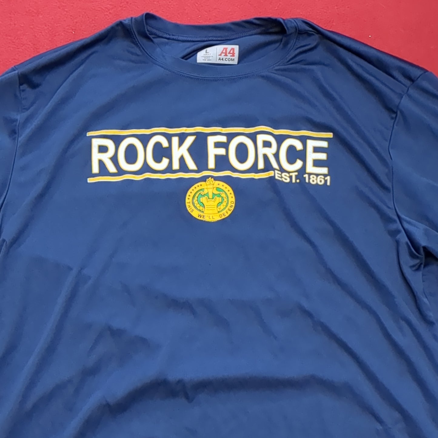 US Army Large Blue Rock Force T-Shirt (cw- ea04-JUL372)