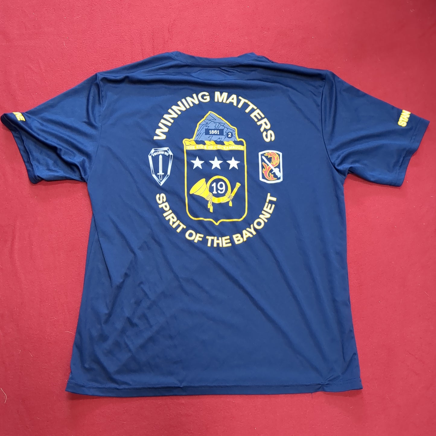 US Army Large Blue Rock Force T-Shirt (cw- ea04-JUL372)