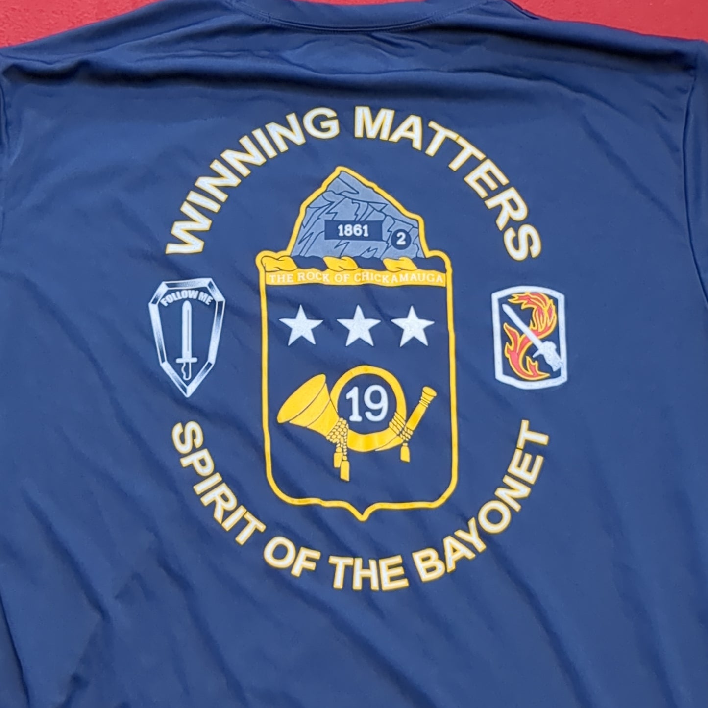 US Army Large Blue Rock Force T-Shirt (cw- ea04-JUL372)