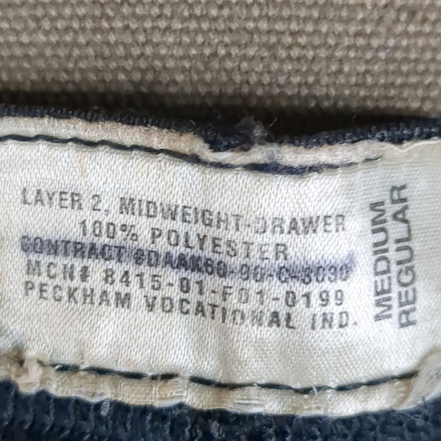 US Army Medium Regular Black Mid-Weight LEVEL 2 Pants (cw- ea04-AUG7)