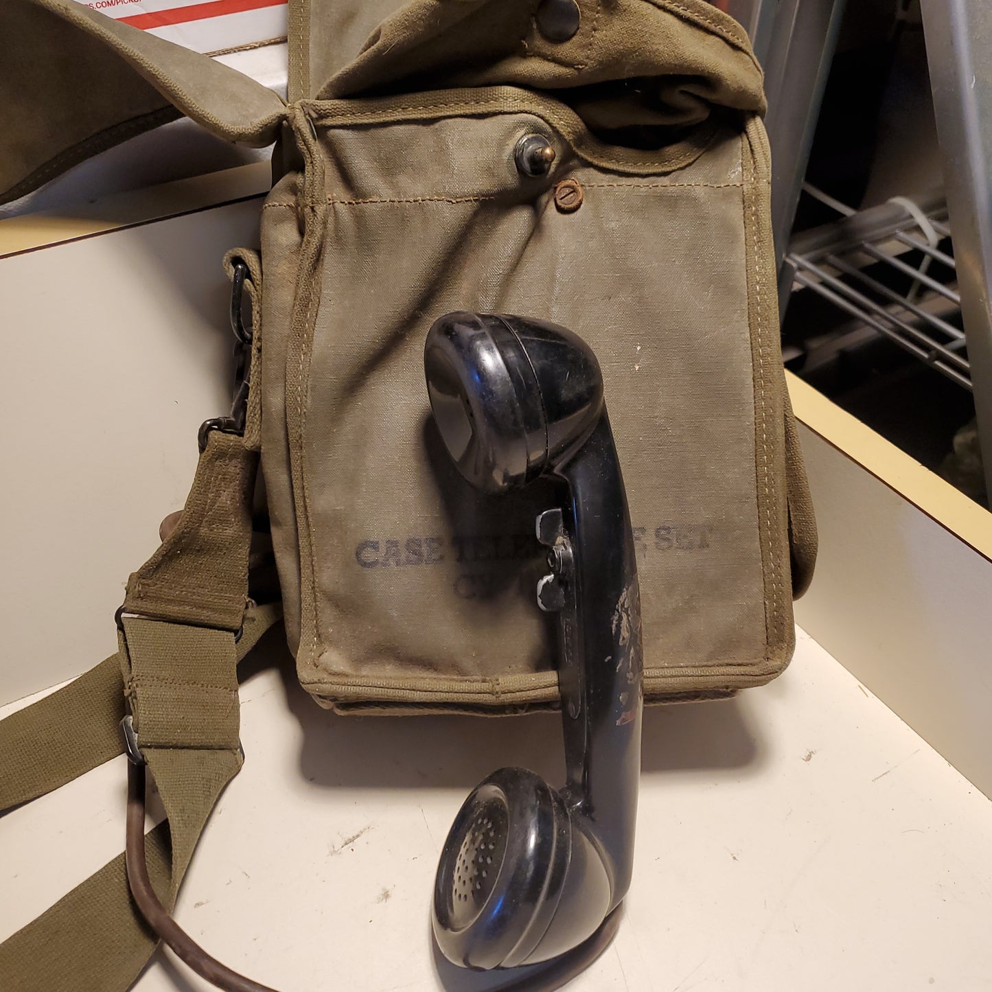 Vietnam Era Telephone Set TS-9-AJ w/ Case CY-1181/TT Vintage (16S (ab07-r)